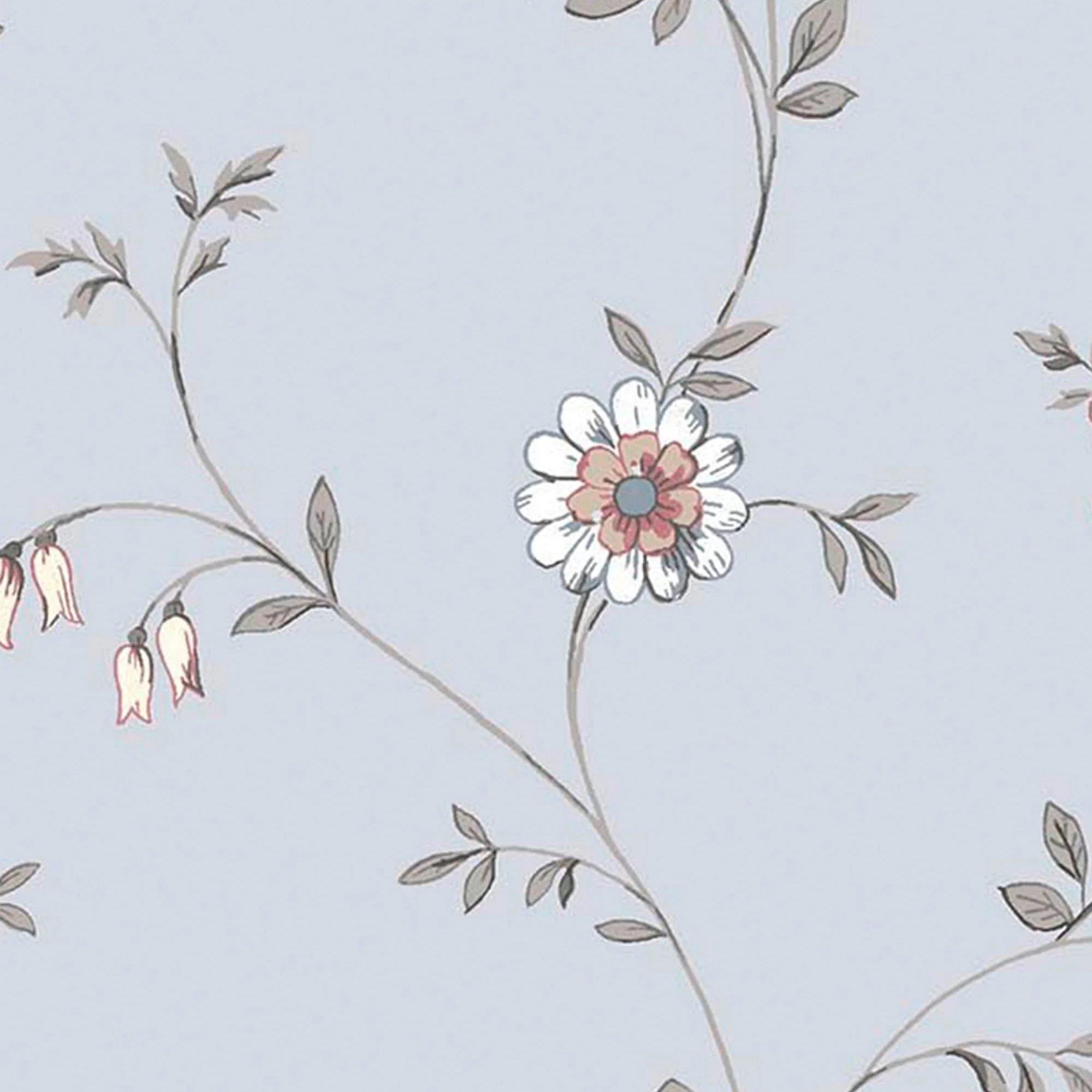 Chalk Blue - Laura Ashley - Leonie Trail Wallpaper - 4