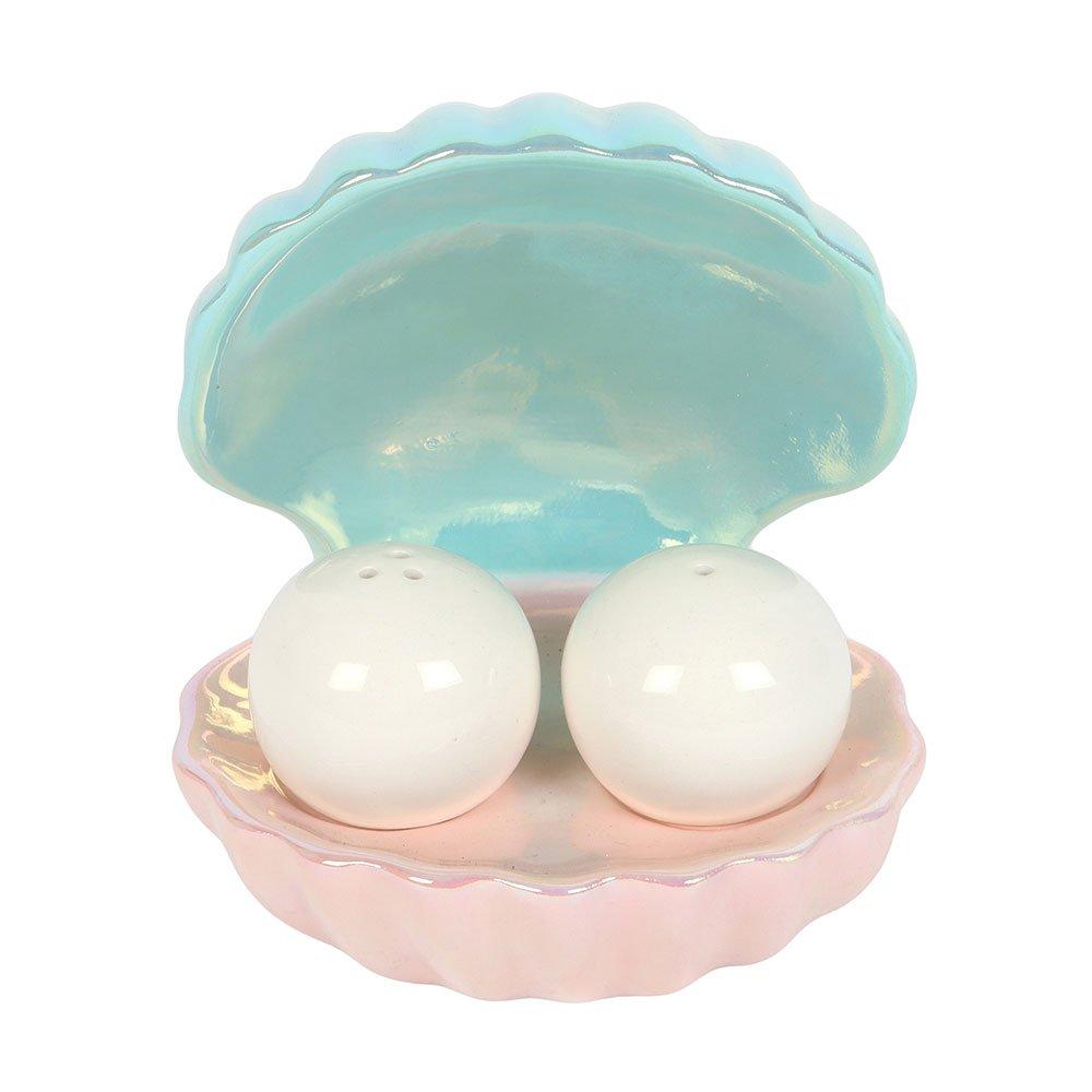 Blue - Something Different - Clam Shell Salt and Pepper Shakers - 2
