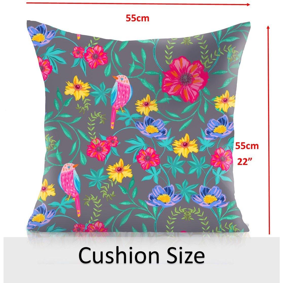 Multi - Alan Symonds - Wildflower Large Outdoor Cushion Cover and Filler - 3