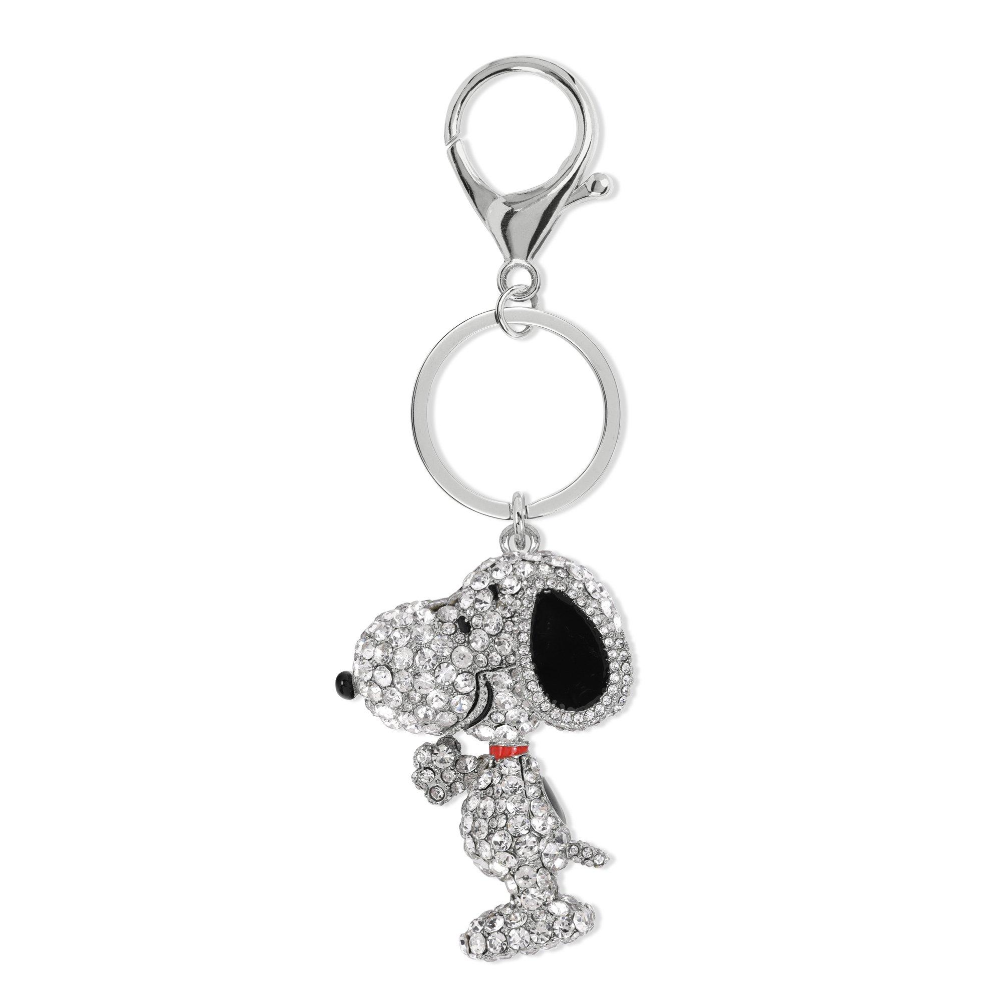 Silver - Snoopy - Snoopy 3D Stone Set Keychain - 1