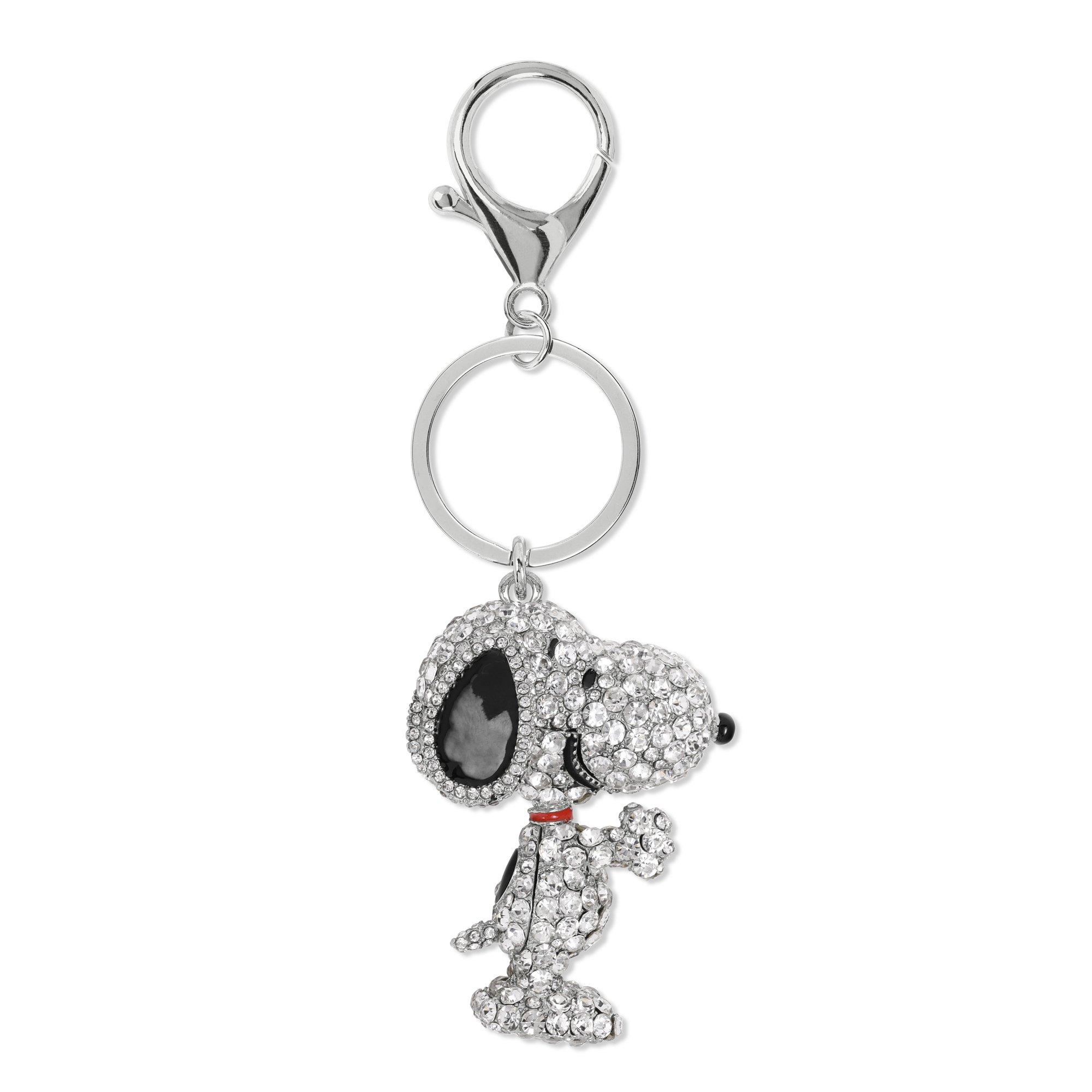 Silver - Snoopy - Snoopy 3D Stone Set Keychain - 2