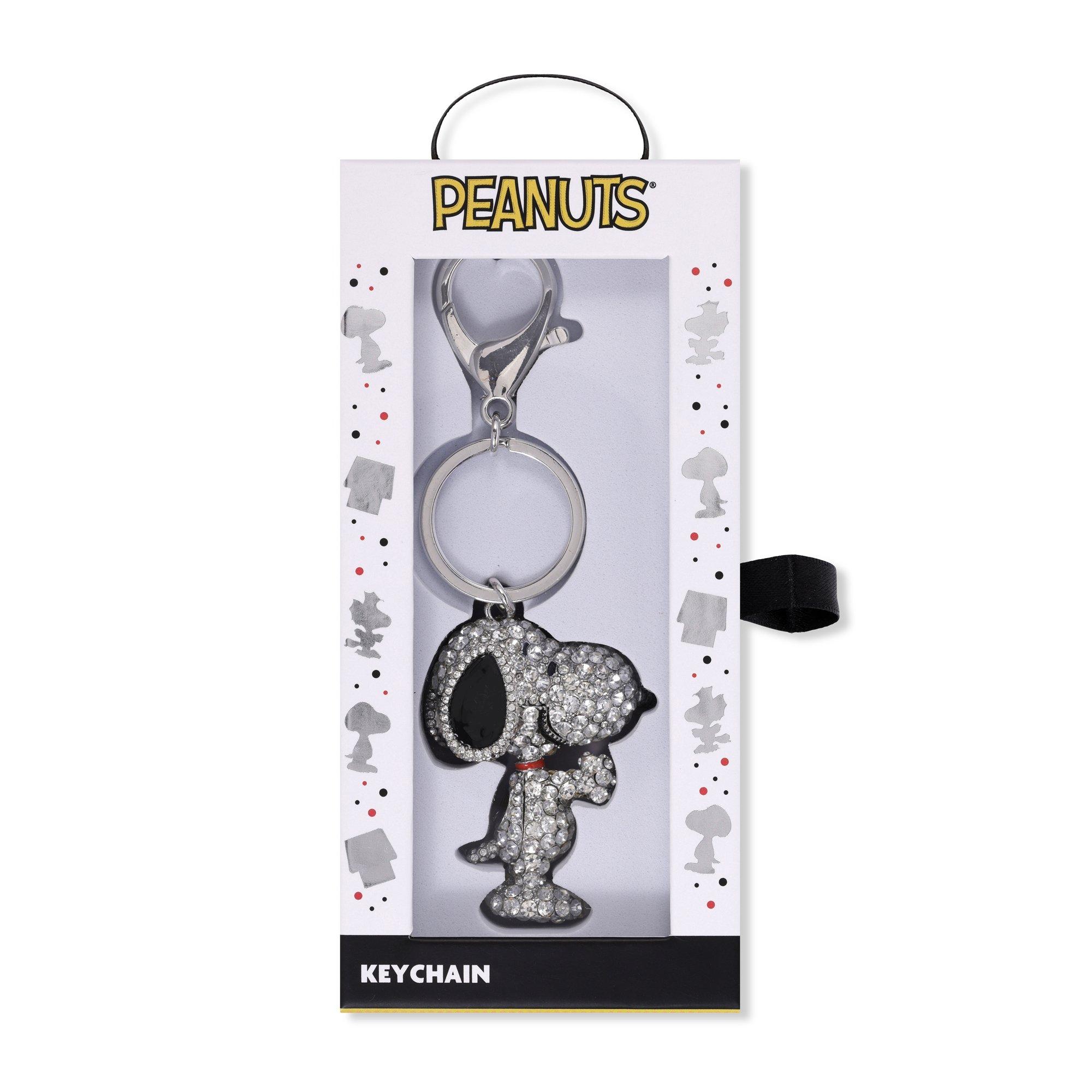 Silver - Snoopy - Snoopy 3D Stone Set Keychain - 4