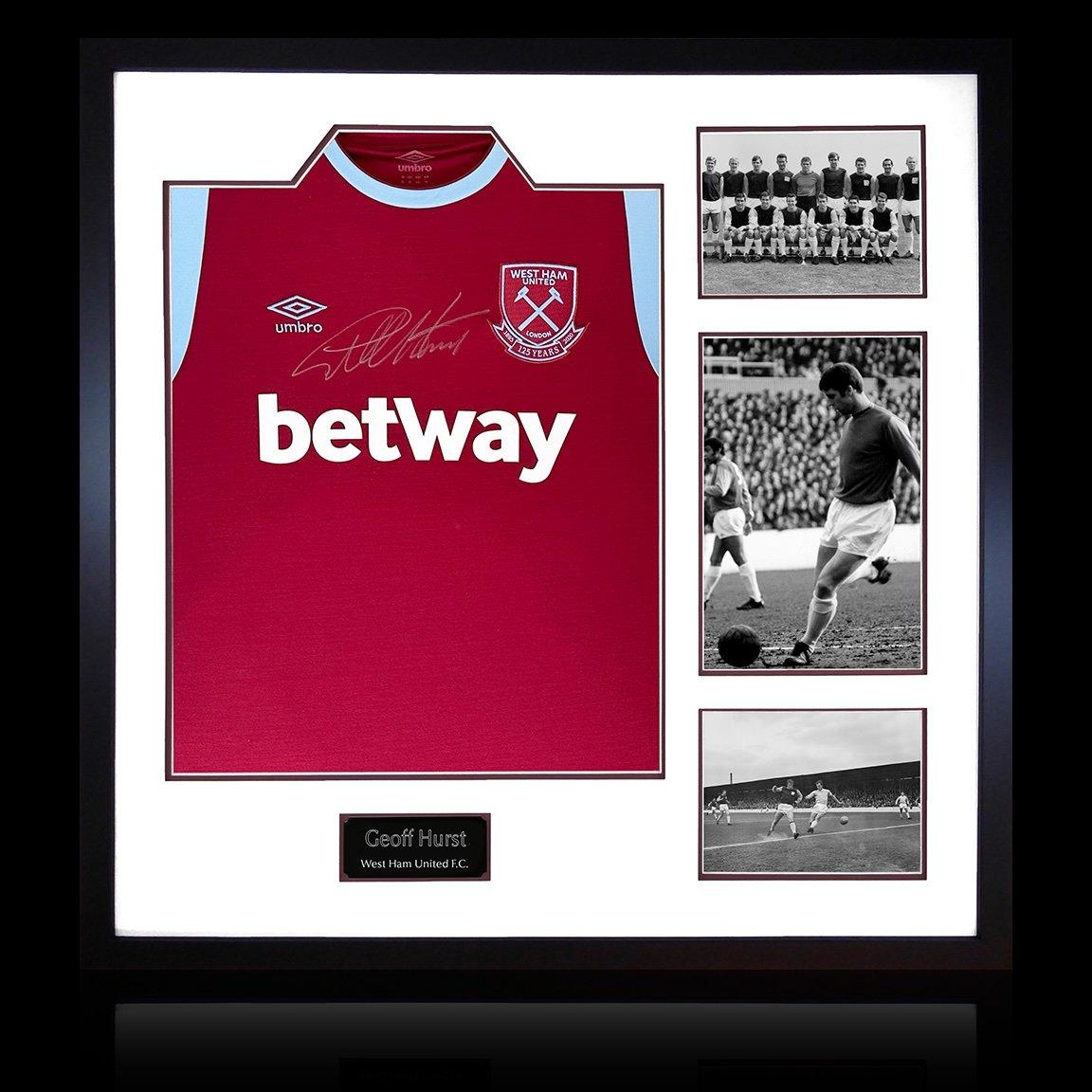 The Fan Cave Geoff Hurst Signed West Ham Shirt Elite Frame