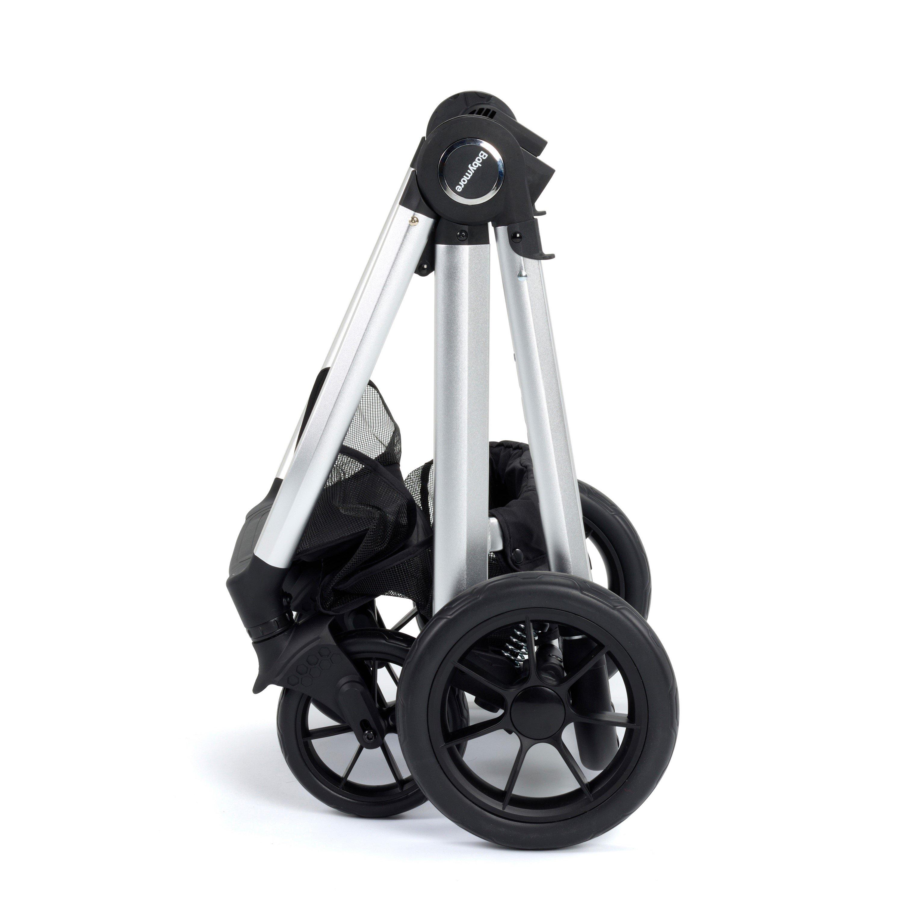 Silver - Babymore - Memore V2 Pram Pushchair 11 Piece - Silver - 8