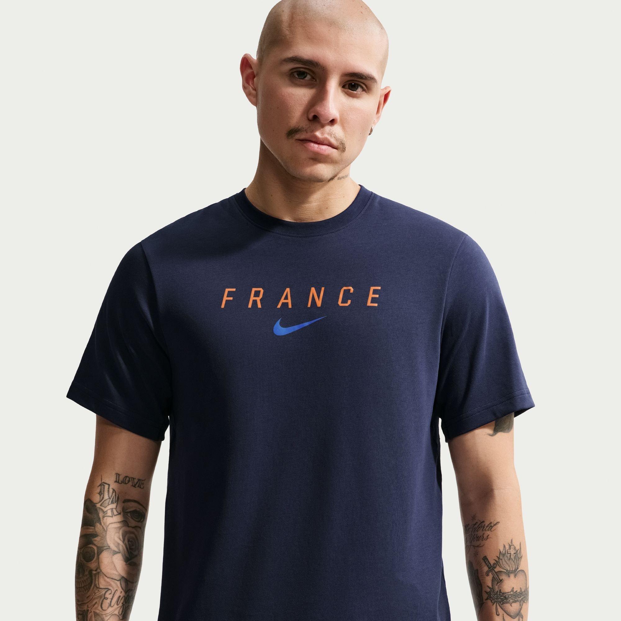 Nike Men's France Short Sleeve T-Shirt - Blue - XL