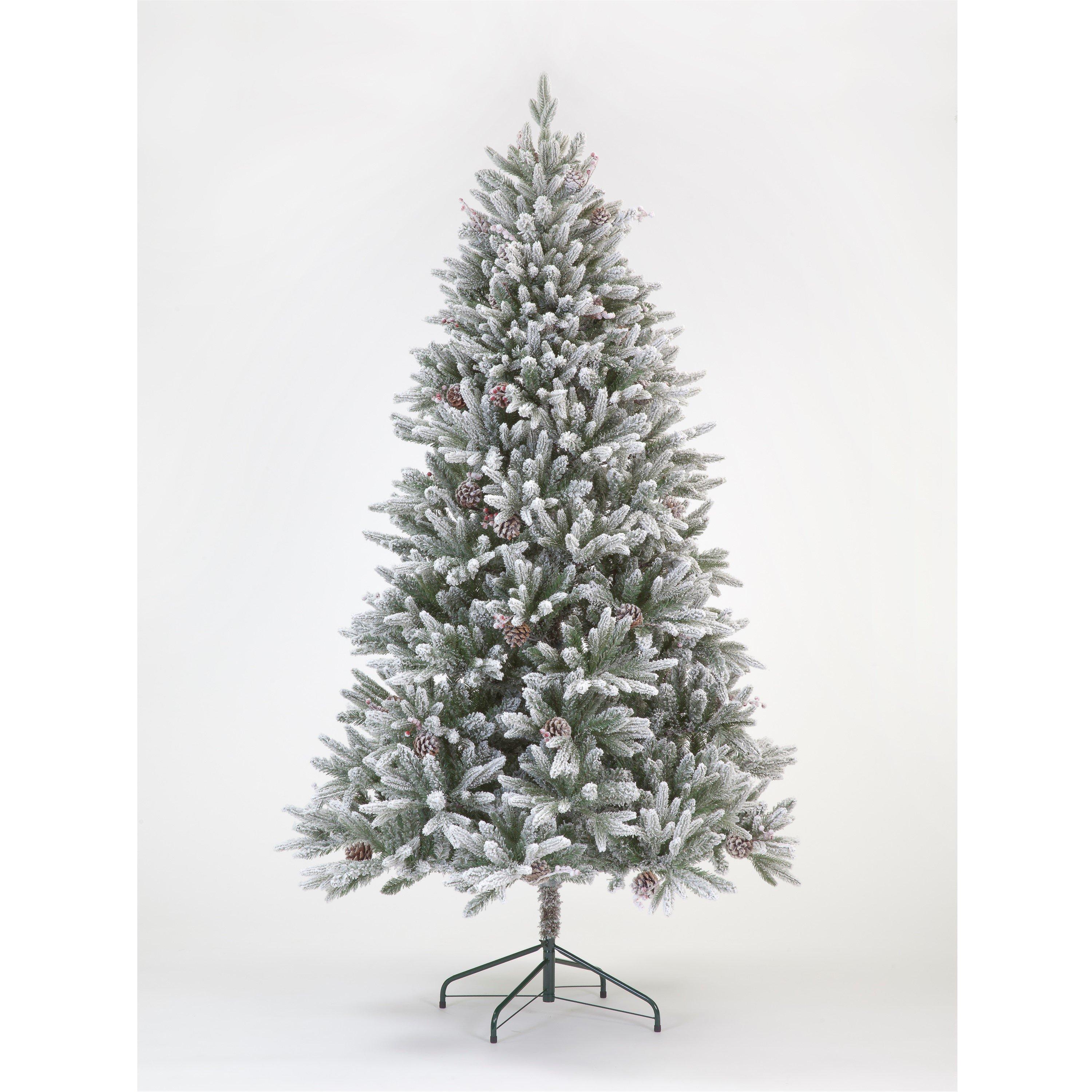 Green and White - Snowtime - 210cm Haruchan Frosted Green Tree - 1