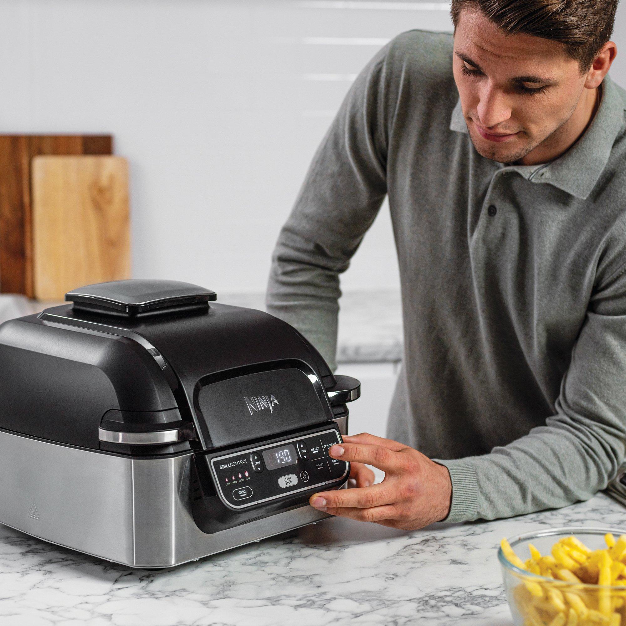 Black/Silver - Ninja - Foodi Health Grill & Air Fryer - 2