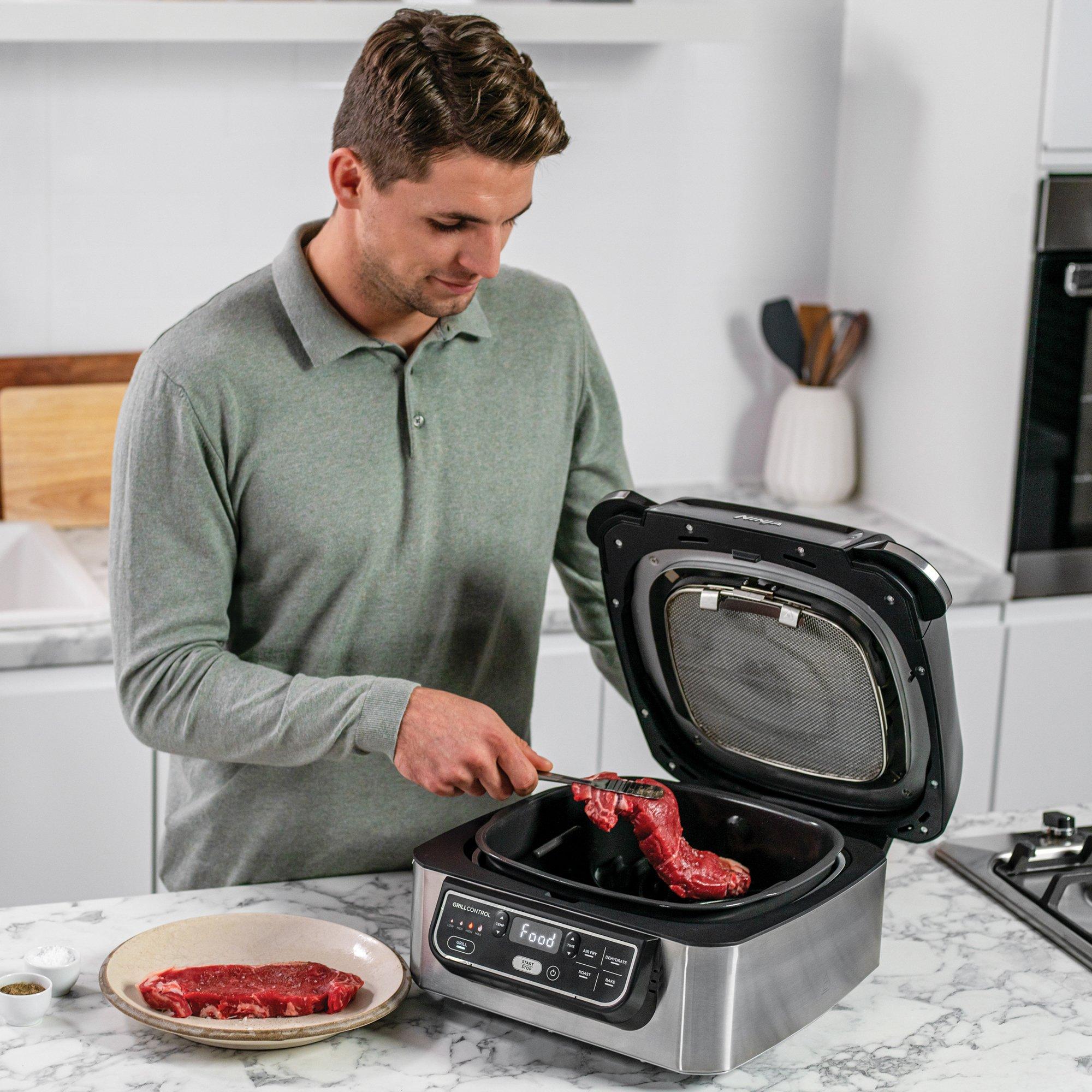 Black/Silver - Ninja - Foodi Health Grill & Air Fryer - 3