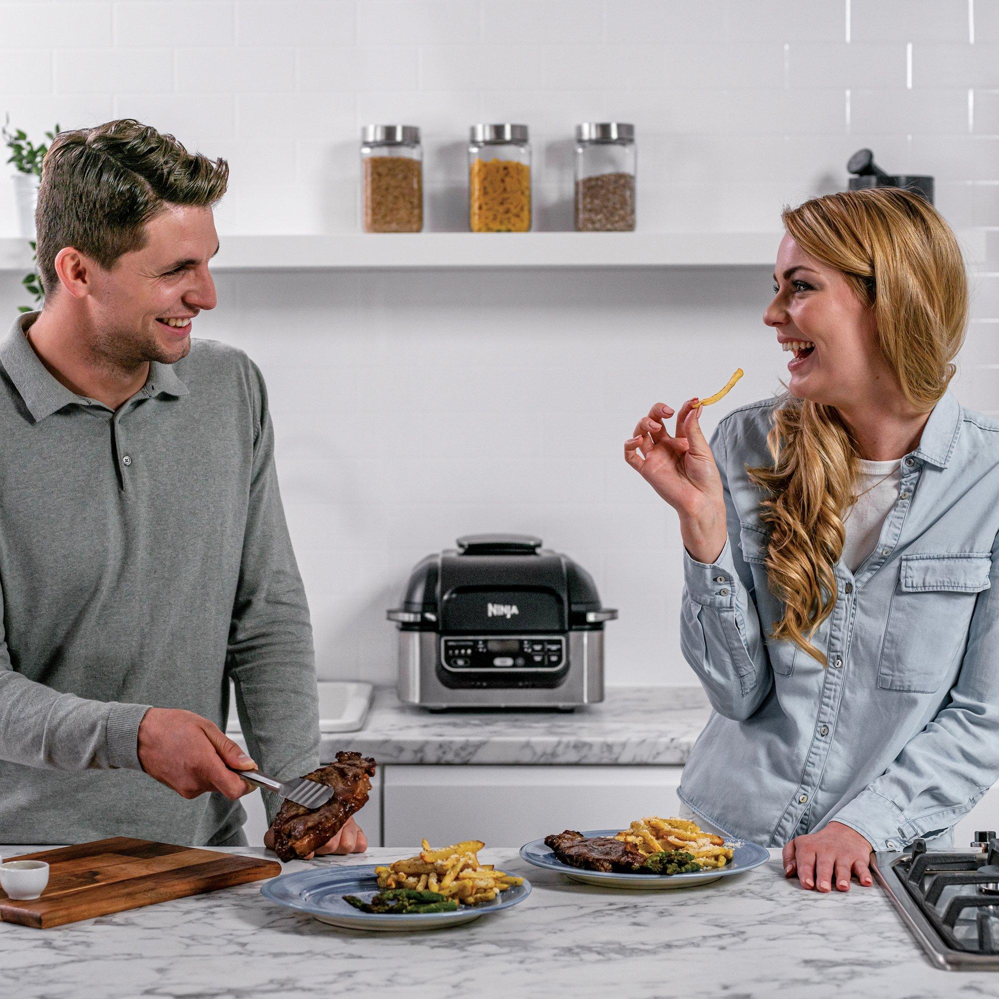 Black/Silver - Ninja - Foodi Health Grill & Air Fryer - 7