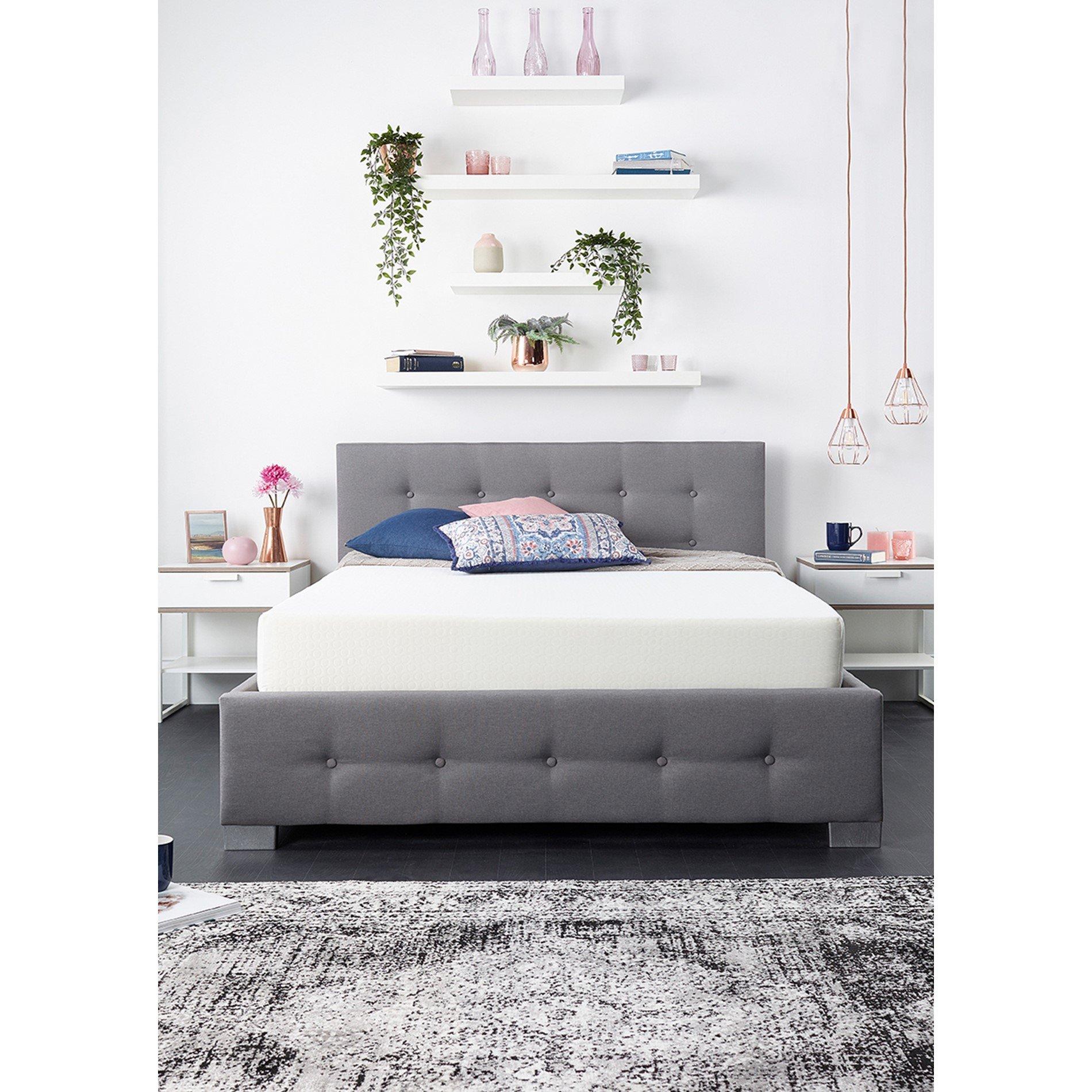 Grey - Aspire - Aspire Upholstered Ottoman Bed - 1