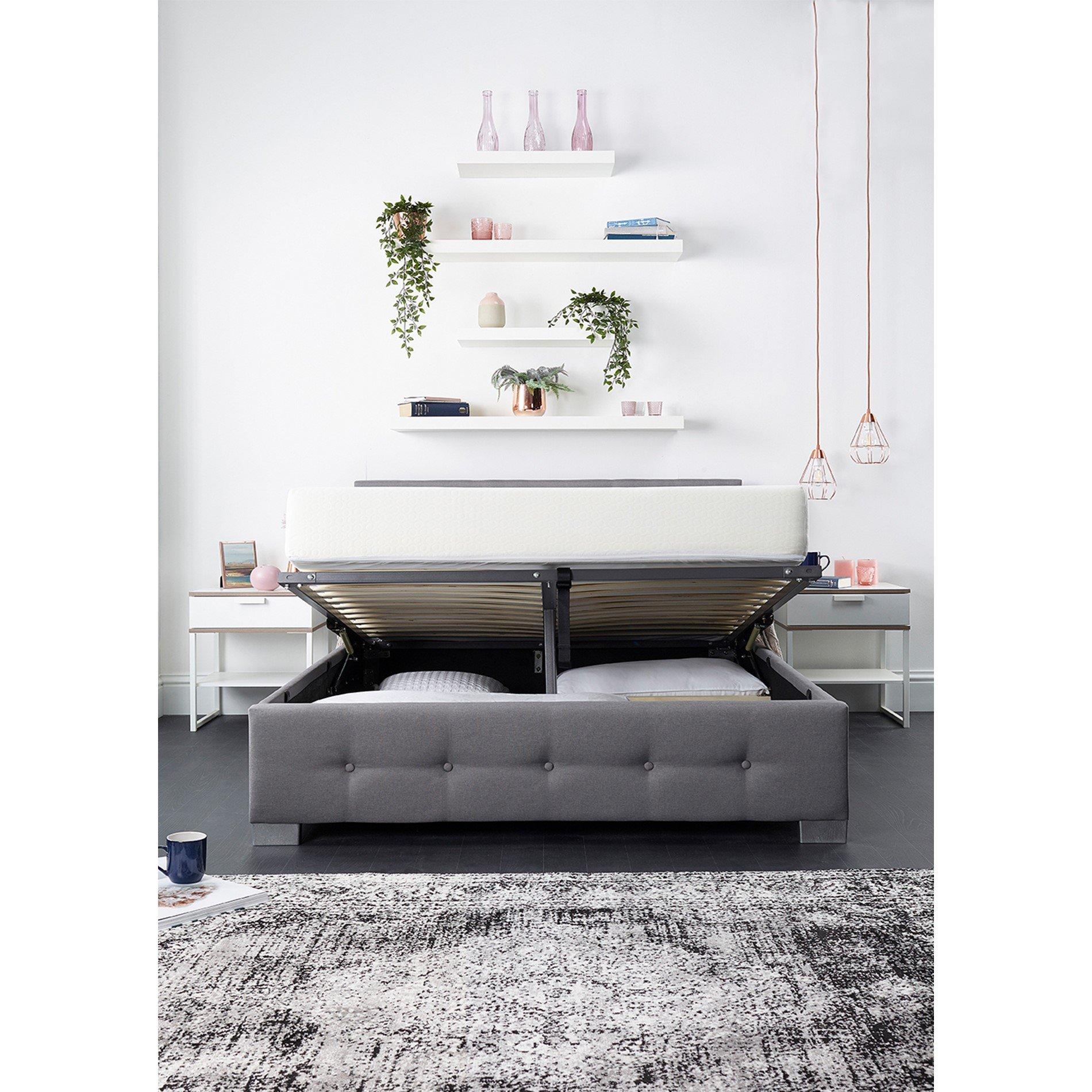 Grey - Aspire - Aspire Upholstered Ottoman Bed - 4