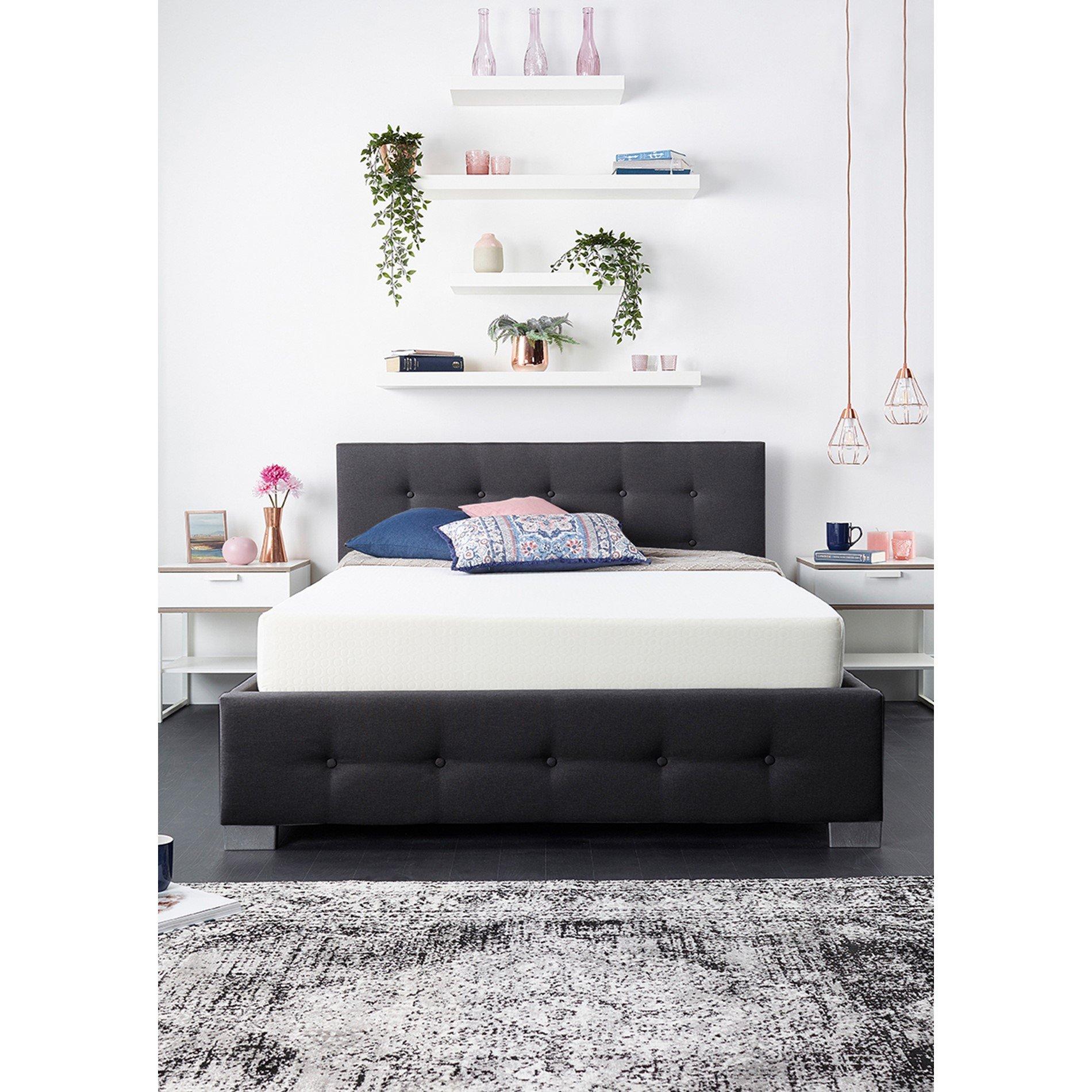 Aspire  Upholstered Ottoman Bed - Black - Super King