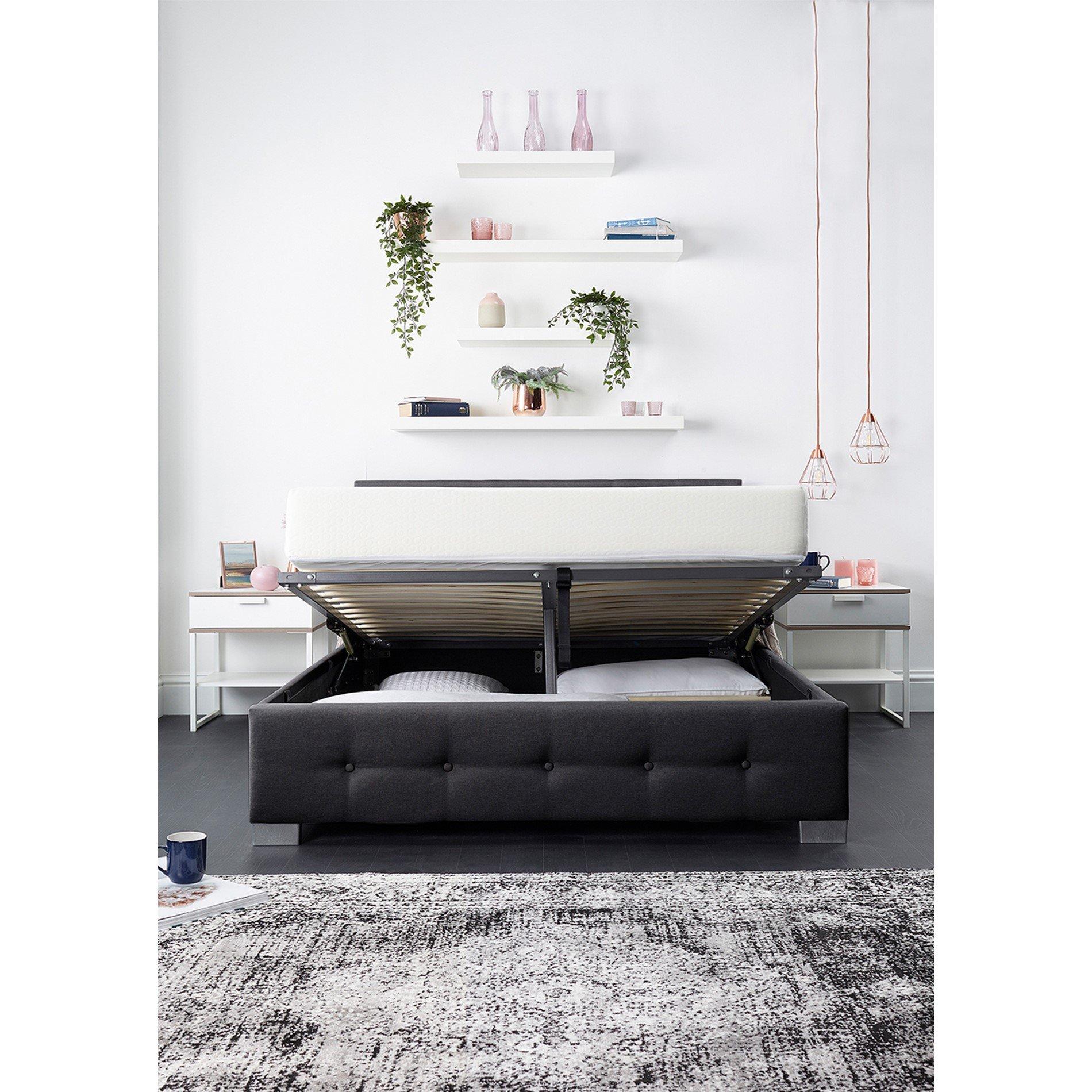 Black - Aspire - Aspire Upholstered Ottoman Bed - 4