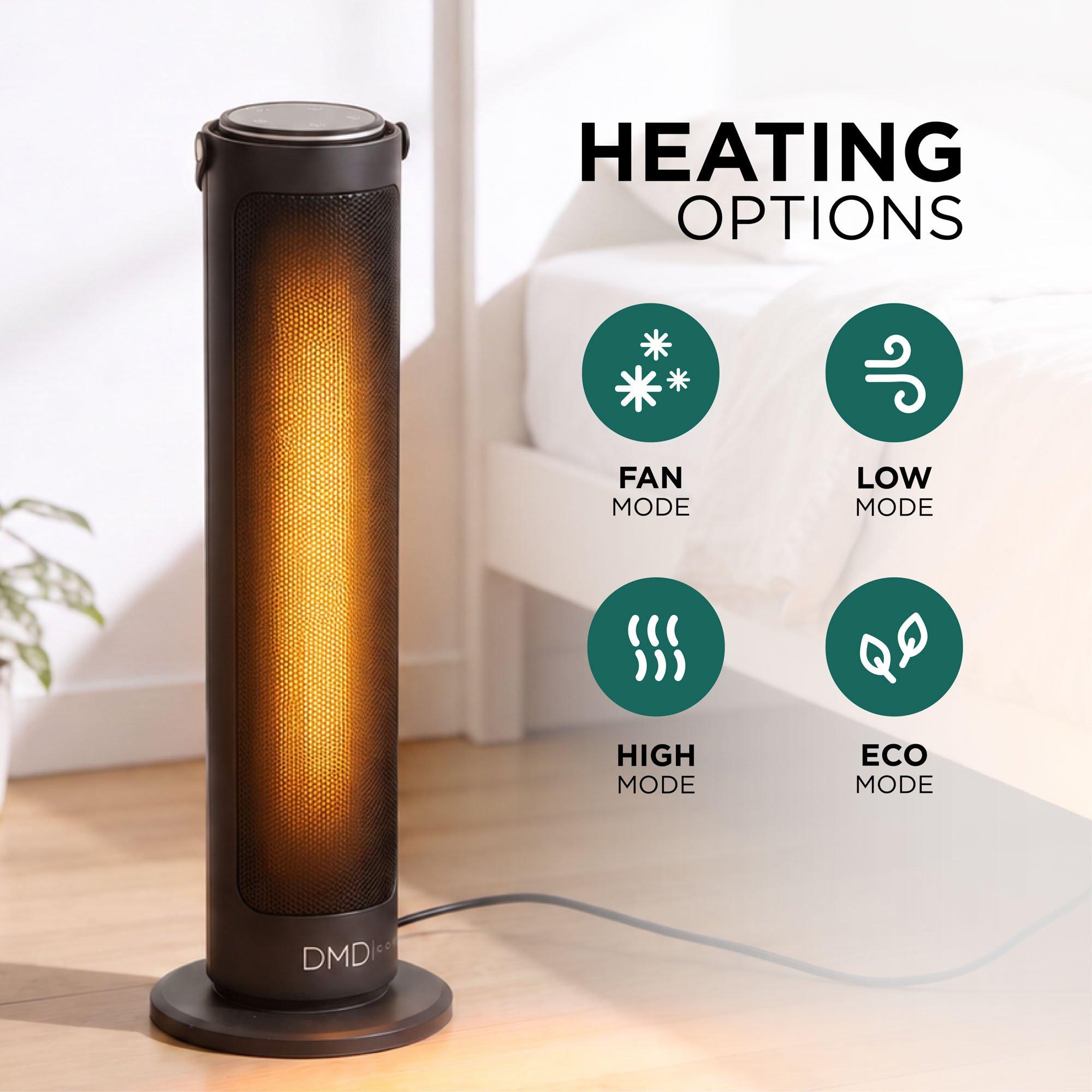Black - DMD Collective - Ceramic Heater with Oscillation & Timer - 3