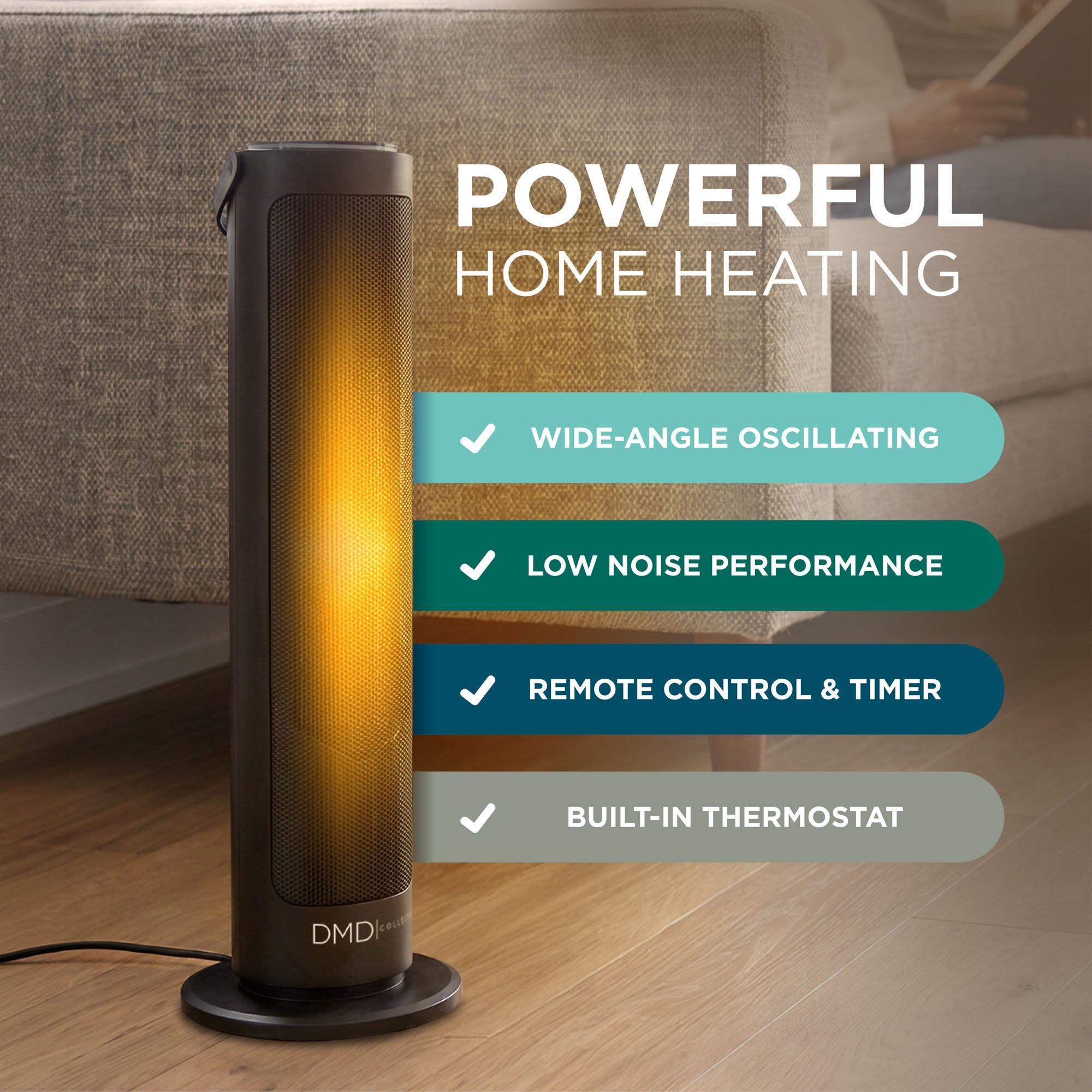 Black - DMD Collective - Ceramic Heater with Oscillation & Timer - 6
