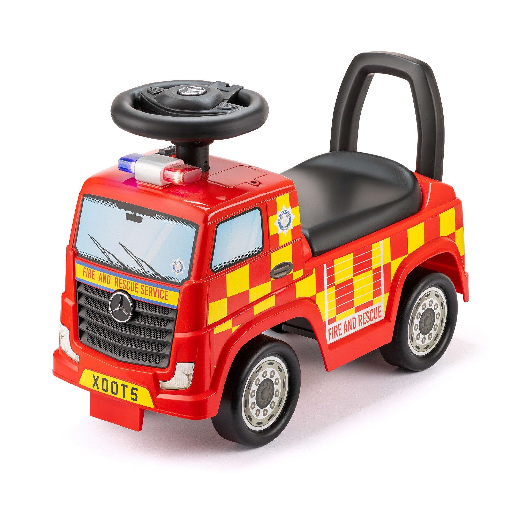 Red - Xootz - Mercedes-Benz Fire Truck Foot to Floor - 2