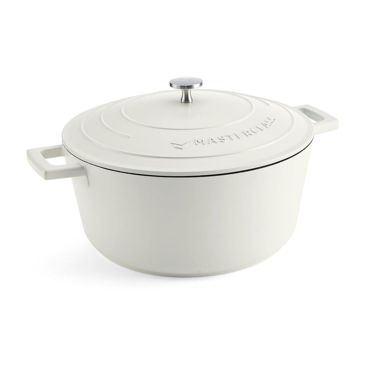 Masterclass  Cast Aluminium Casserole Dish With Lid - Cream - 5L