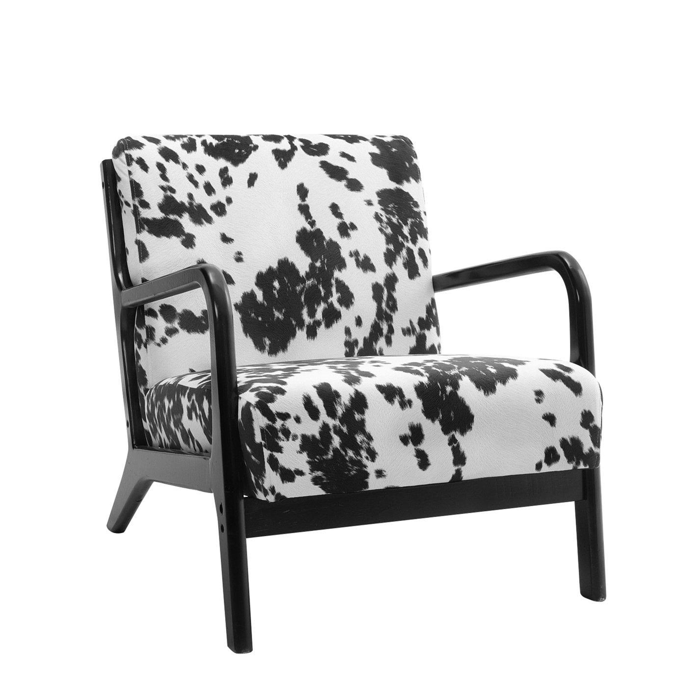 Multi - Kabinet UK - Spots Velvet Upholstered Chair Cow - 1