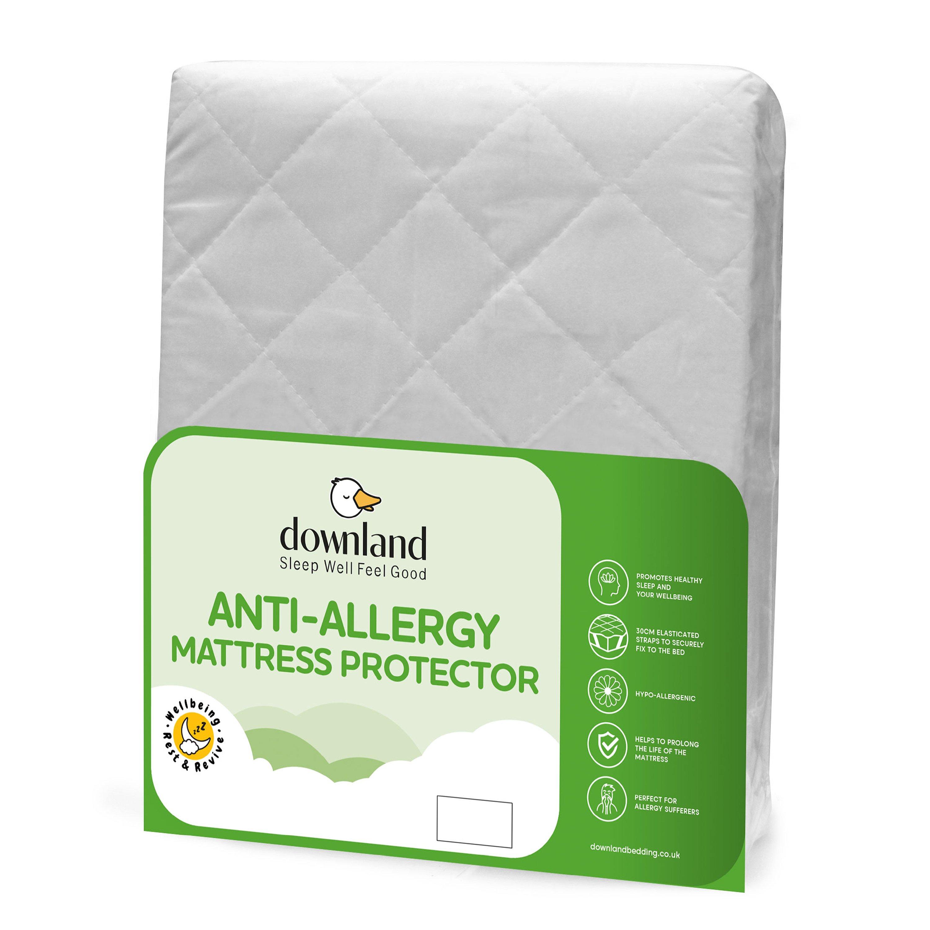 White - Downland - Anti-Allergy Mattress Protector - 1