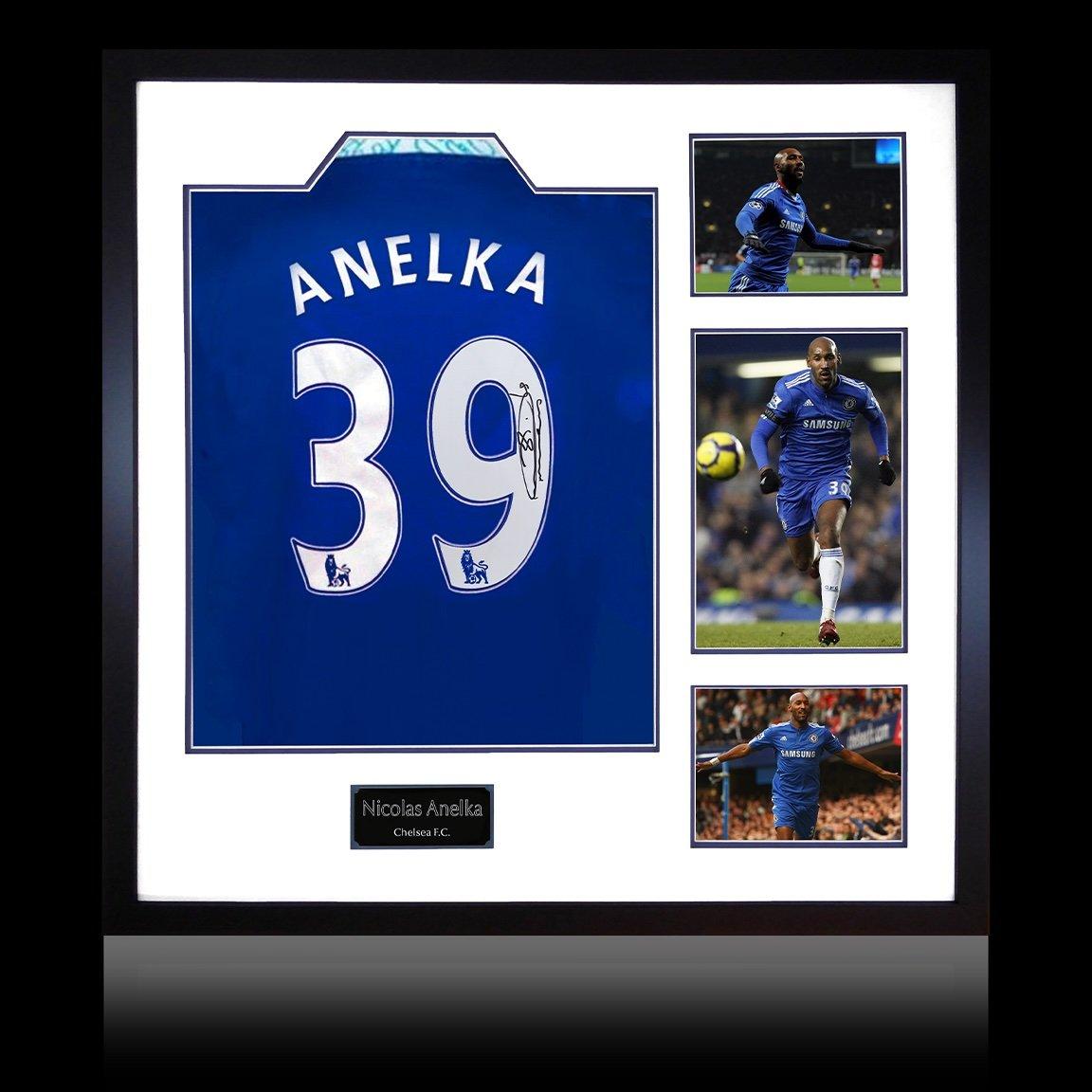 Blue - The Fan Cave - Nicolas Anelka Signed Chelsea Shirt Elite Frame - 1