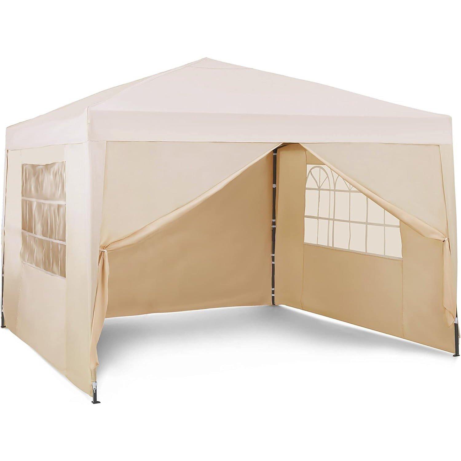 Beige - VonHaus - VonHaus Pop Up Gazebo including sides - 1