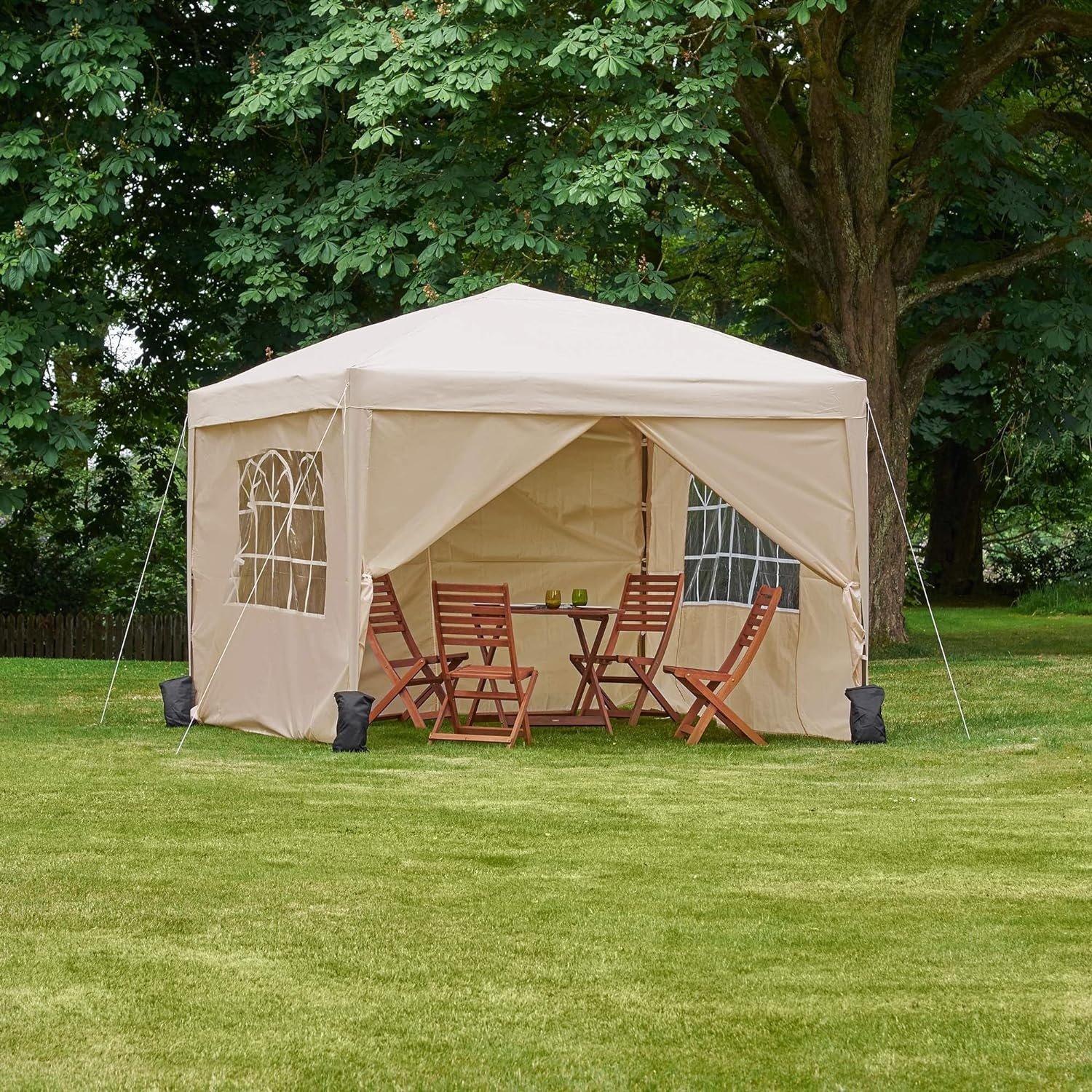 Beige - VonHaus - VonHaus Pop Up Gazebo including sides - 7