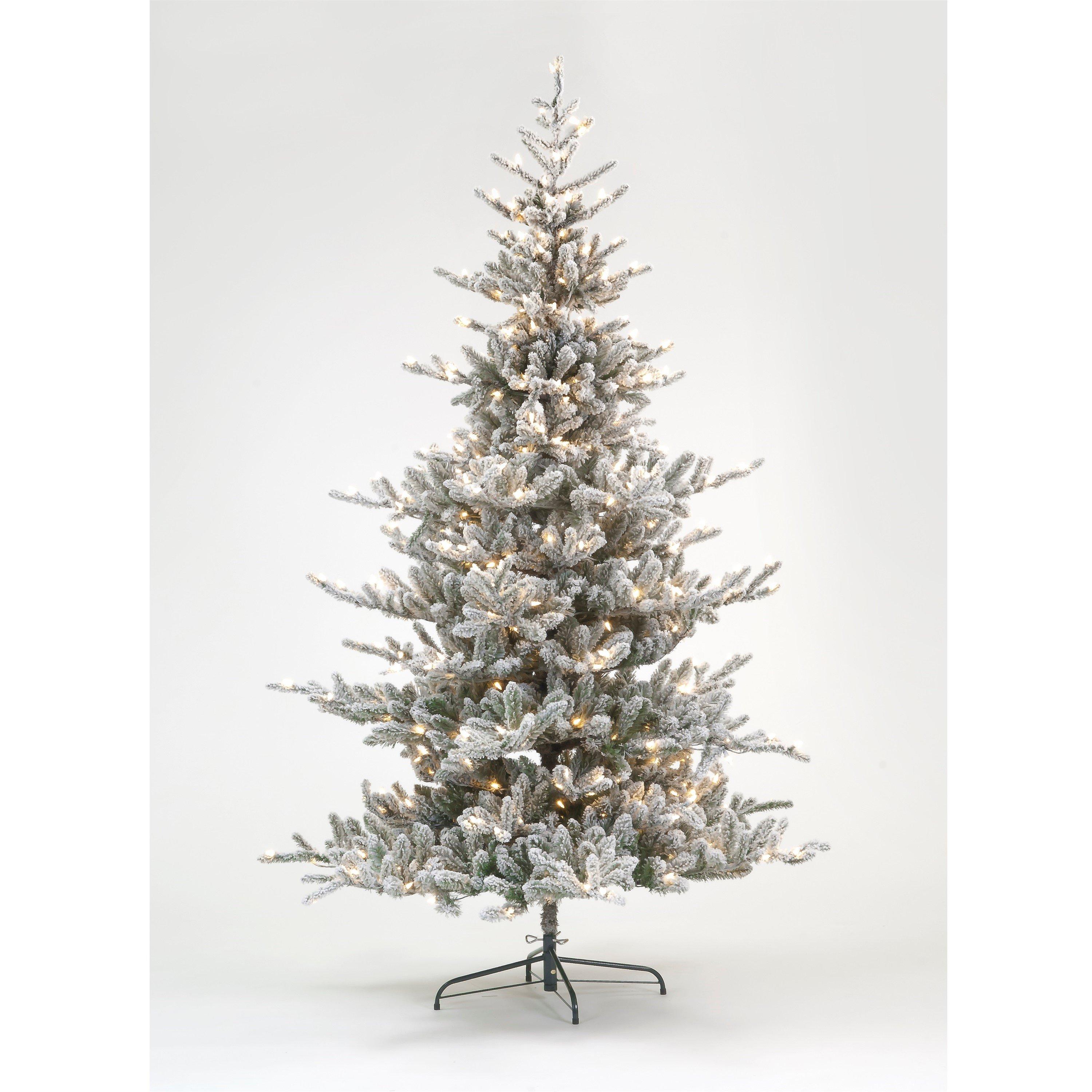 Green And White - Snowtime - Innsbruck Fir Flocked Tree - 1