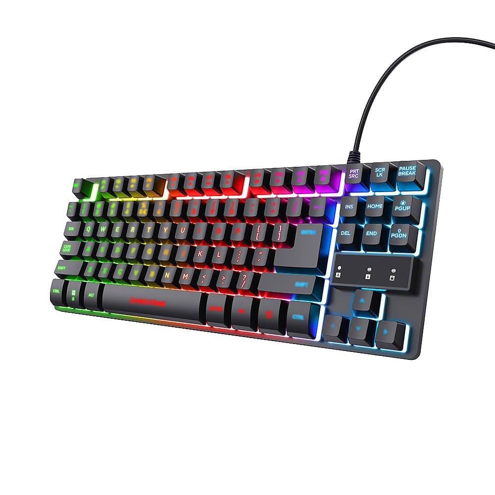 Schwarz - Trust - GXT833 Thado TKL Keyboard Black - 1