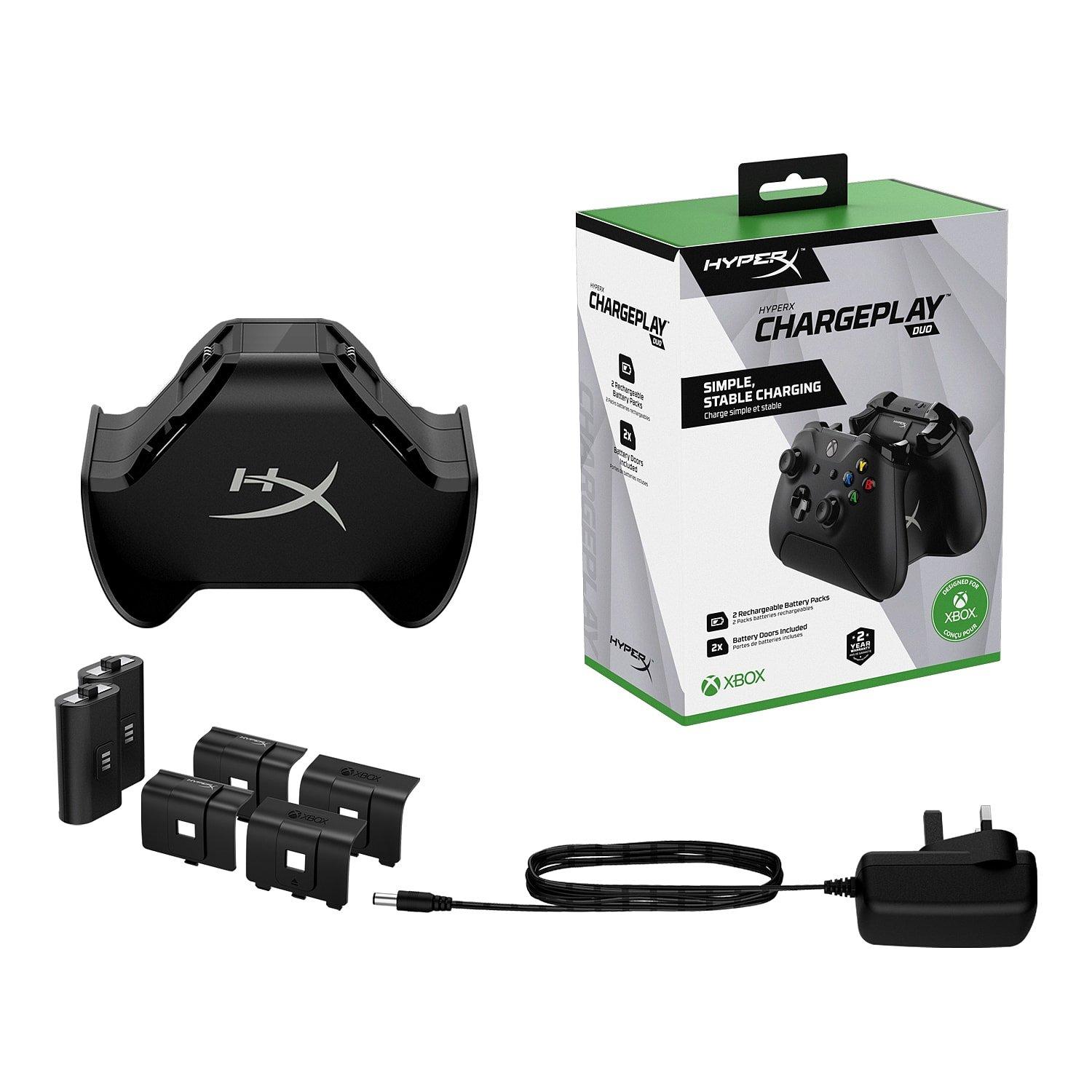 Black - HyperX - ChargePlay Duo for Xbox One & Series XS - 3