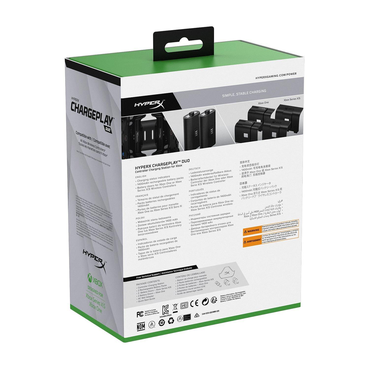 Black - HyperX - ChargePlay Duo for Xbox One & Series XS - 5