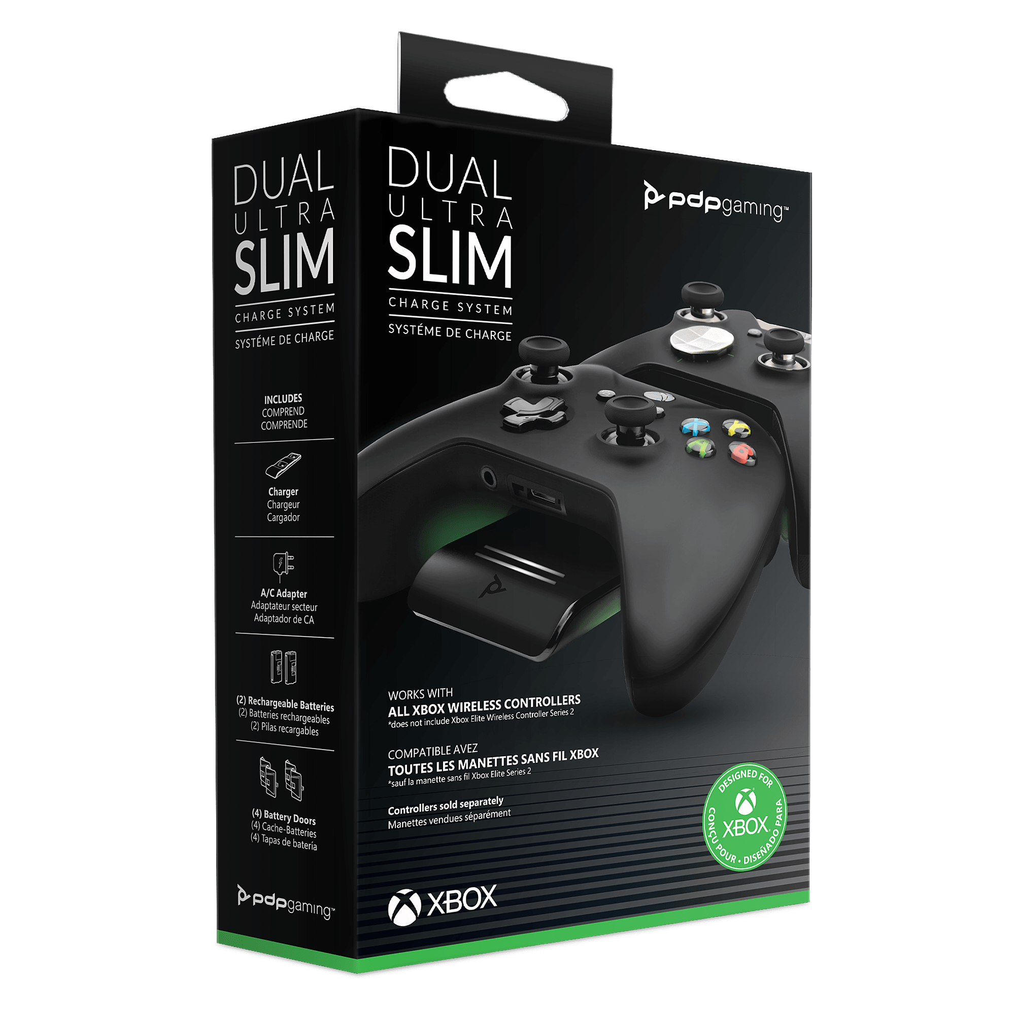 Black - PDP - Xbox Series X Ultra Slim Charger - 3