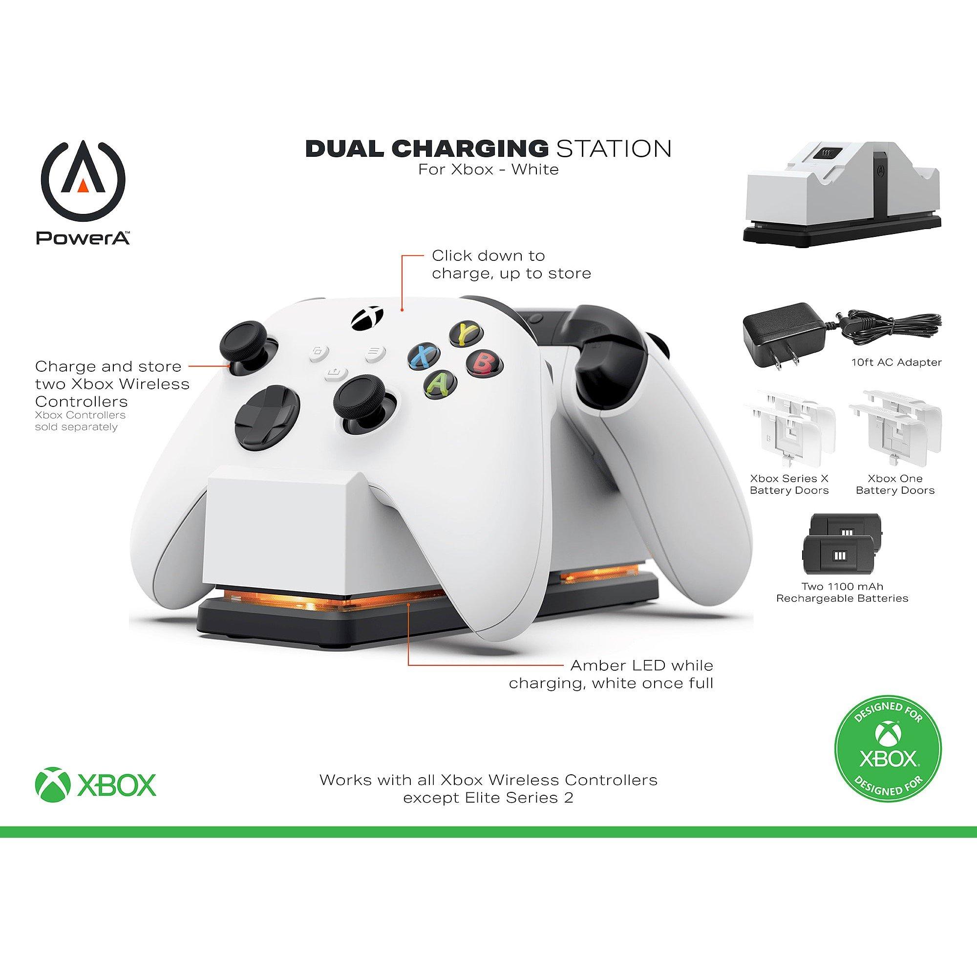 Wit - PowerA - Dual Charging Station for Xbox Series X/S - White - 7