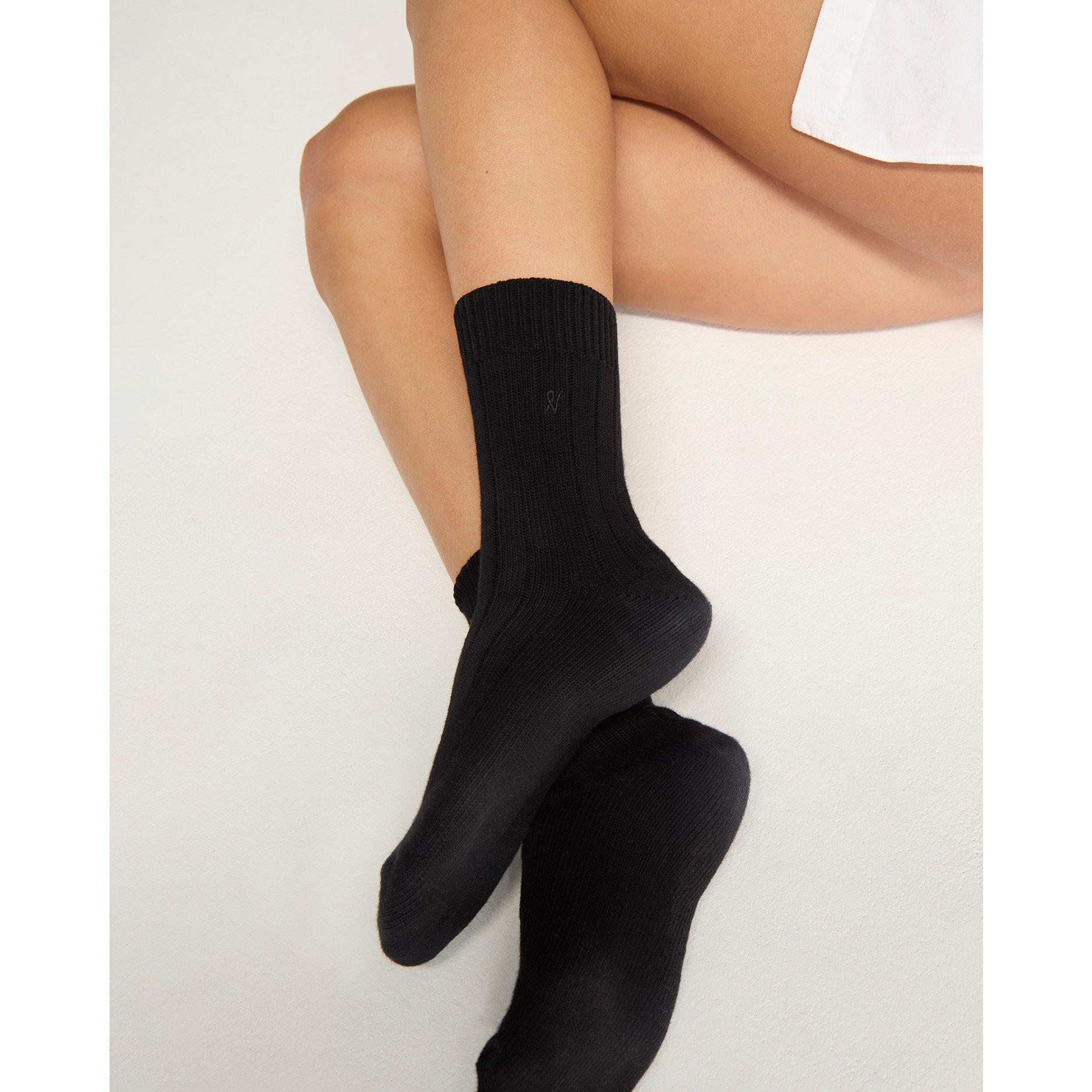 Black - Nudea - ORGANIC COTTON SOCKS - 2