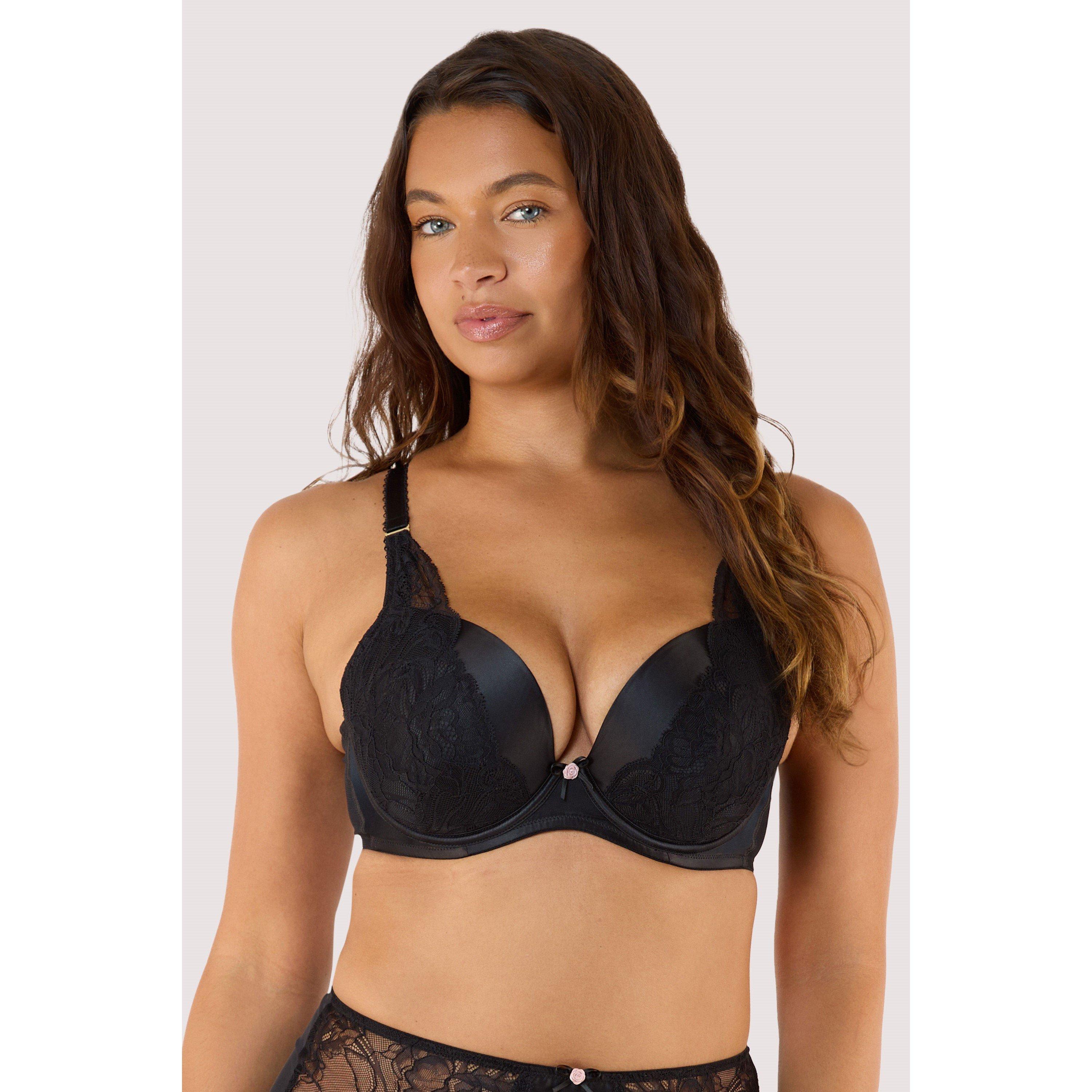 Black - Playful Promises - Idol Black Padded Plunge Bra - 2