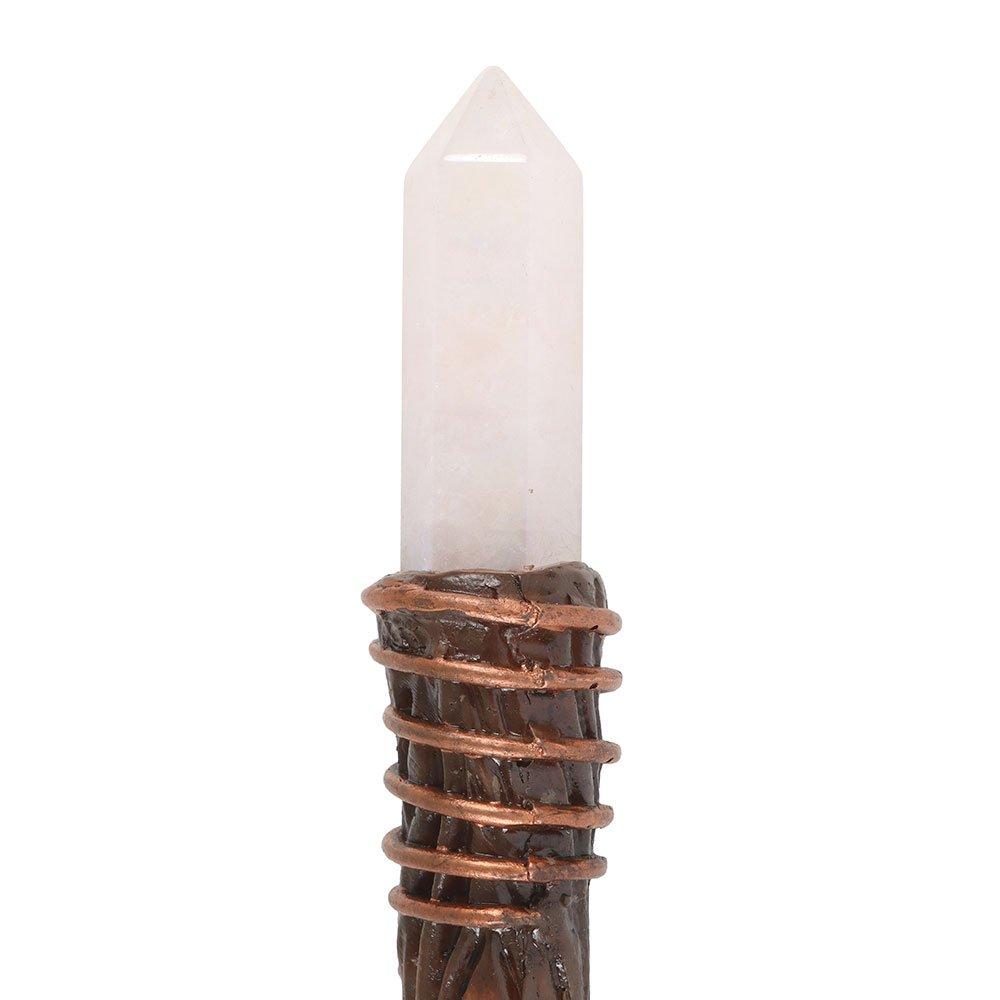 Brown - Something Different - Thin Energy Clearing Aura Quartz Crystal Wand - 2