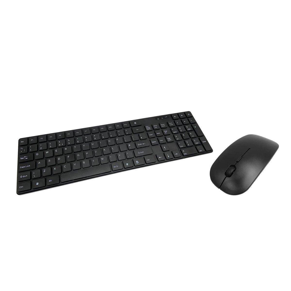 Black - Digitek - Wireless PC Keyboard and Optical Mouse Combo Set - 1