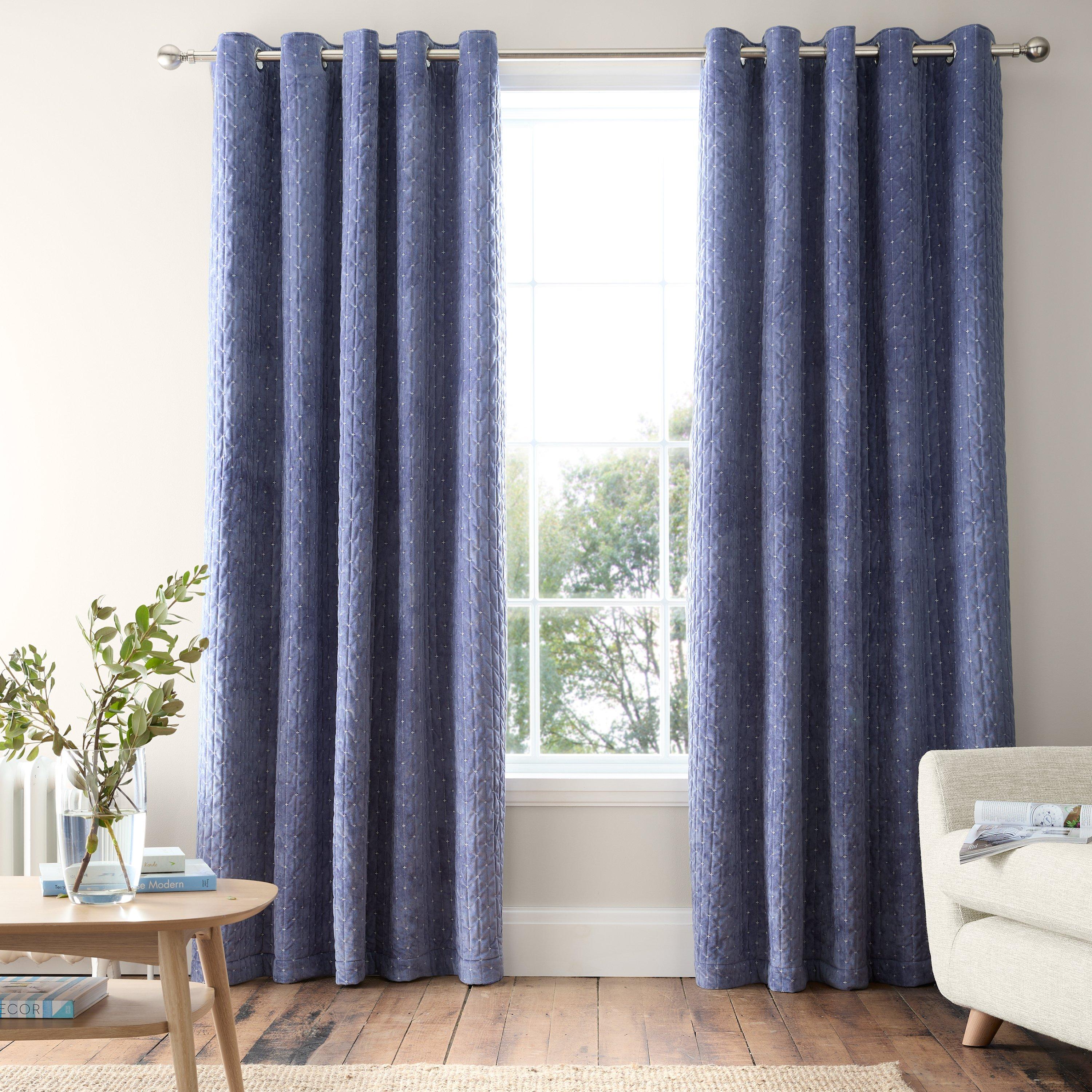 Attica Velvet Blackout Eyelet Curtains