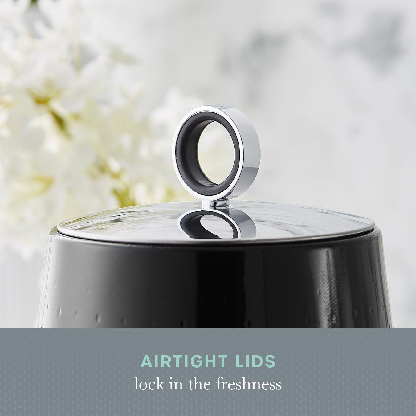 Black - Swan - Elegance Set of 3 Canisters - 5