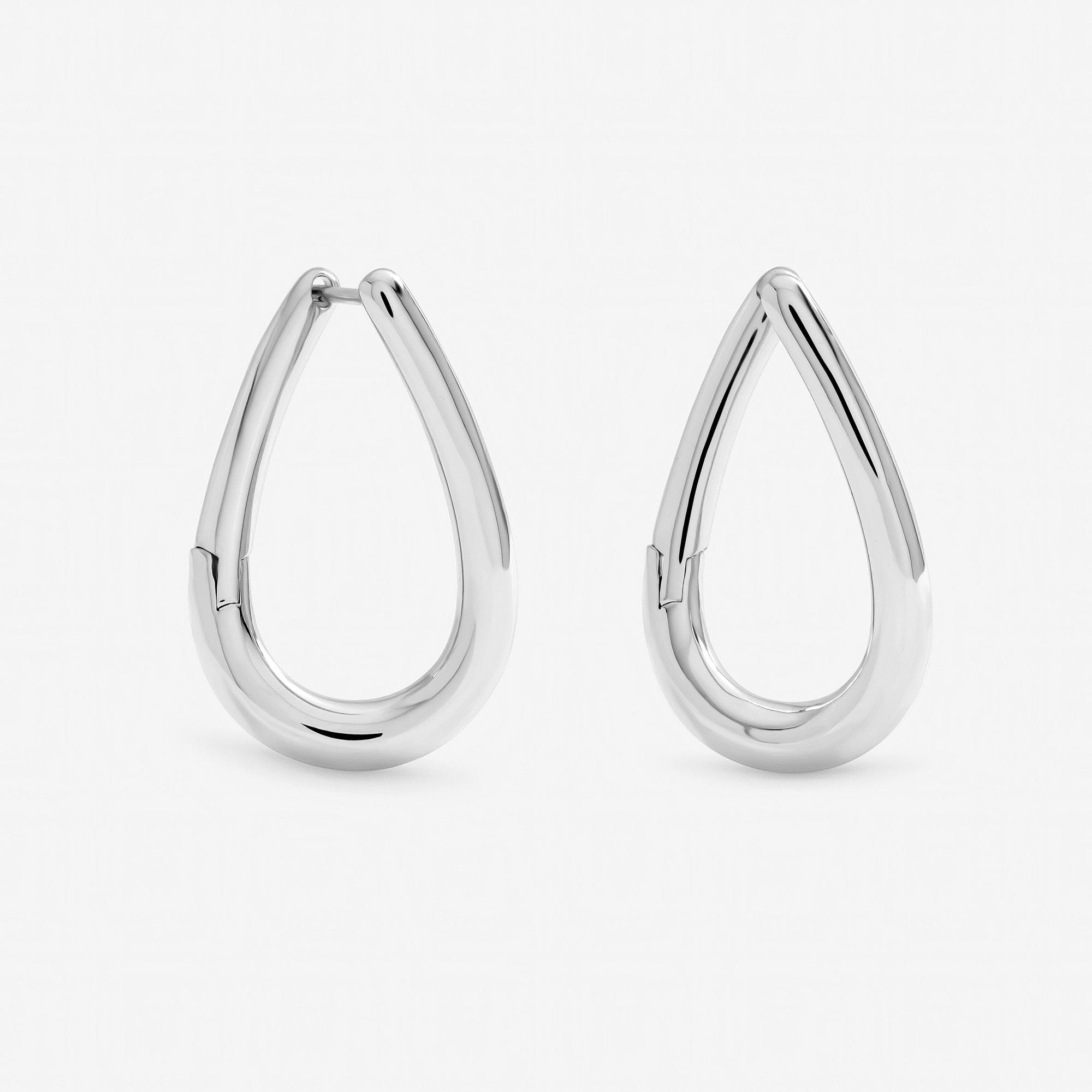 Silver - Jon Richard - Silver Plated Twist Hoop Earrings