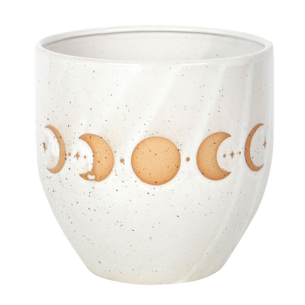 Cream/Beige - Something Different - Moon Phase Plant Pot - 1