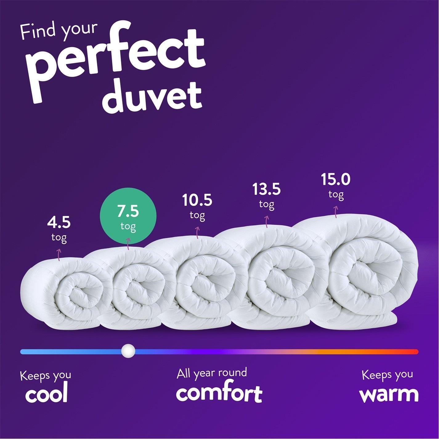 White - Slumberdown - Anti Allergy 7.5 Duvet - 8