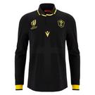 Noir/Yellow - Macron - Wales Rugby Away Long Sleeve Shirt 2023 2024 Adults - 1