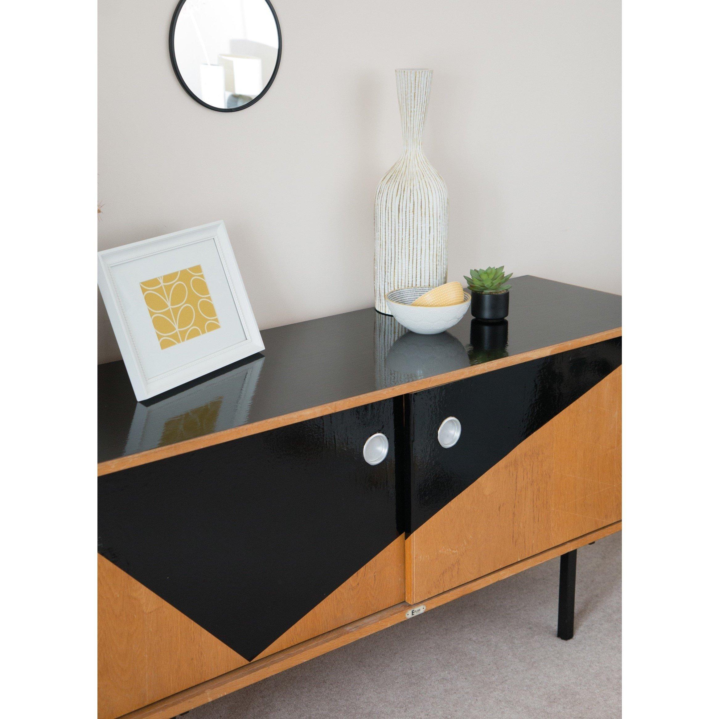 Black - D C Fix - dc fix Glossy Black Self Adhesive Vinyl Pack 3 - 2