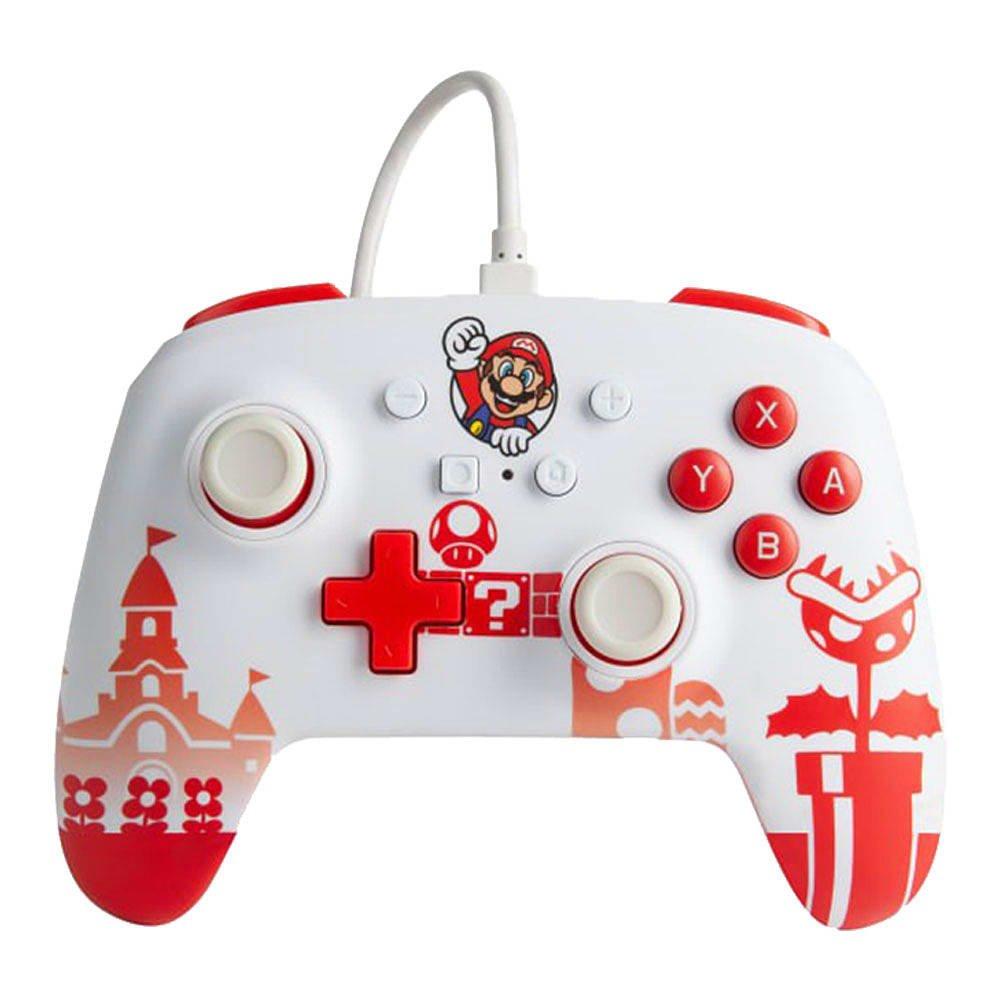 Mario White/Red - PowerA - Switch Enhanced Wired Controller - Mario Red/White - 1