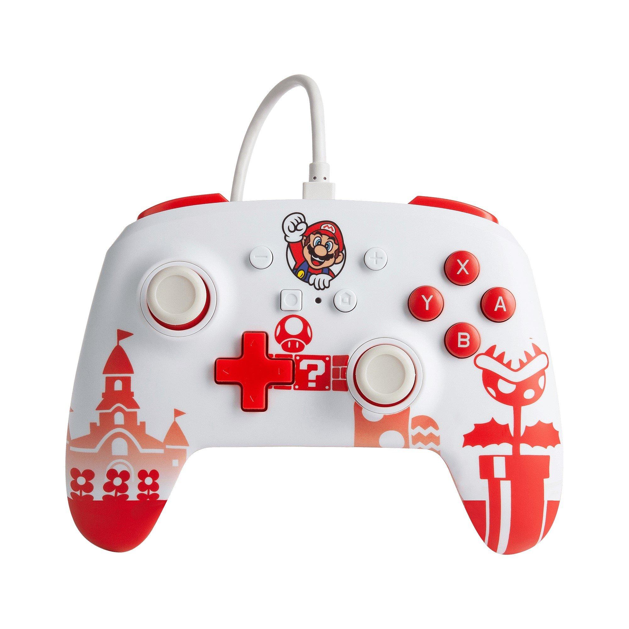 Mario White/Red - PowerA - Switch Enhanced Wired Controller - Mario Red/White - 9