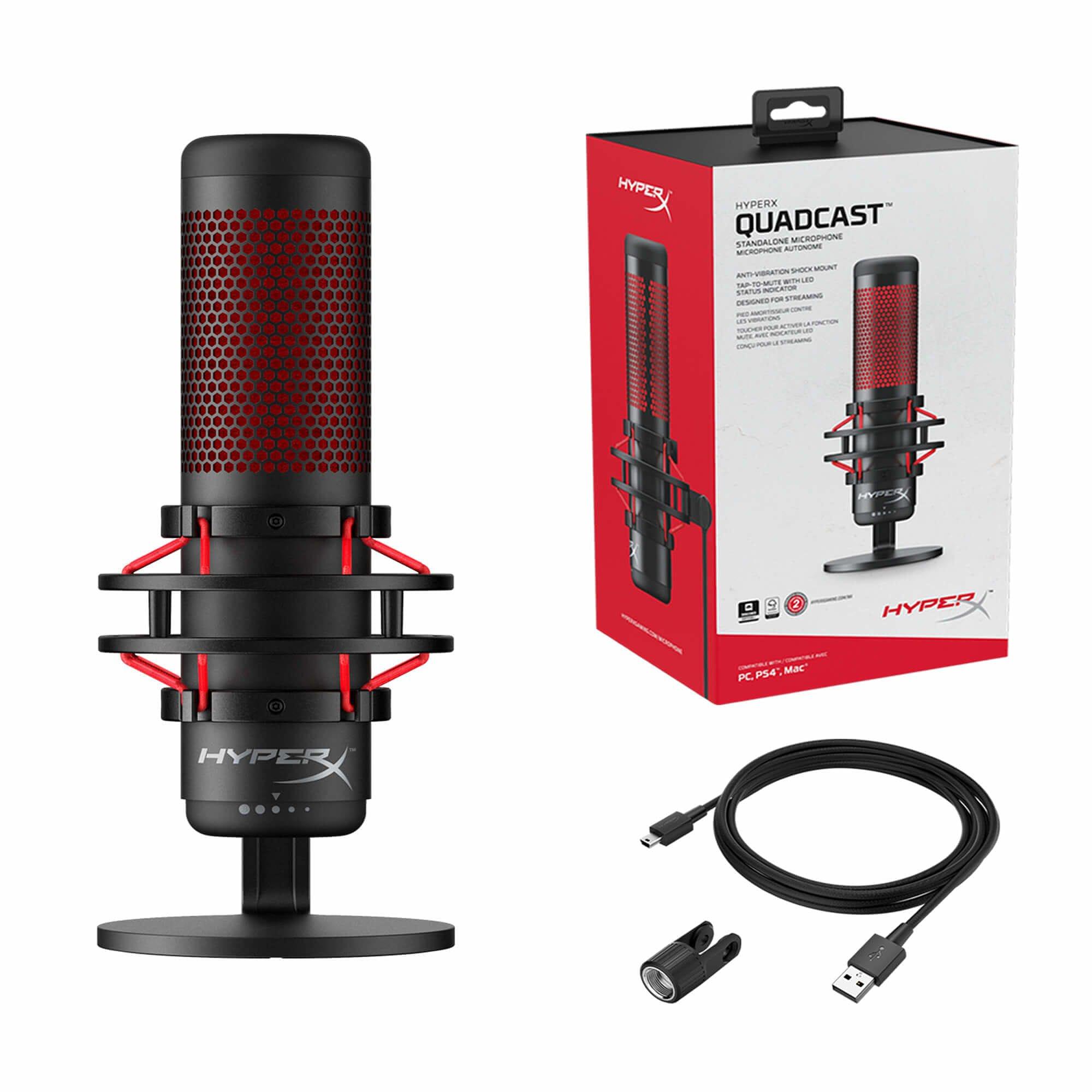Zwart - HyperX - Quadcast Microphone - 7