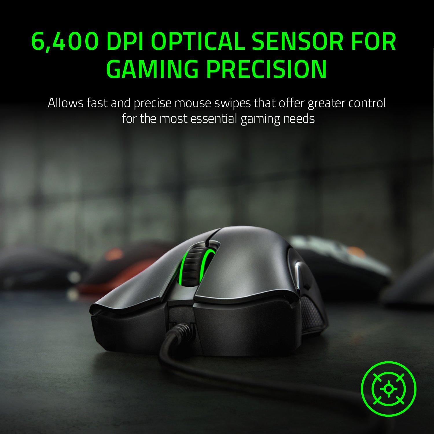 Black - Razer - DeathAdder Essential Mouse - Black - 6