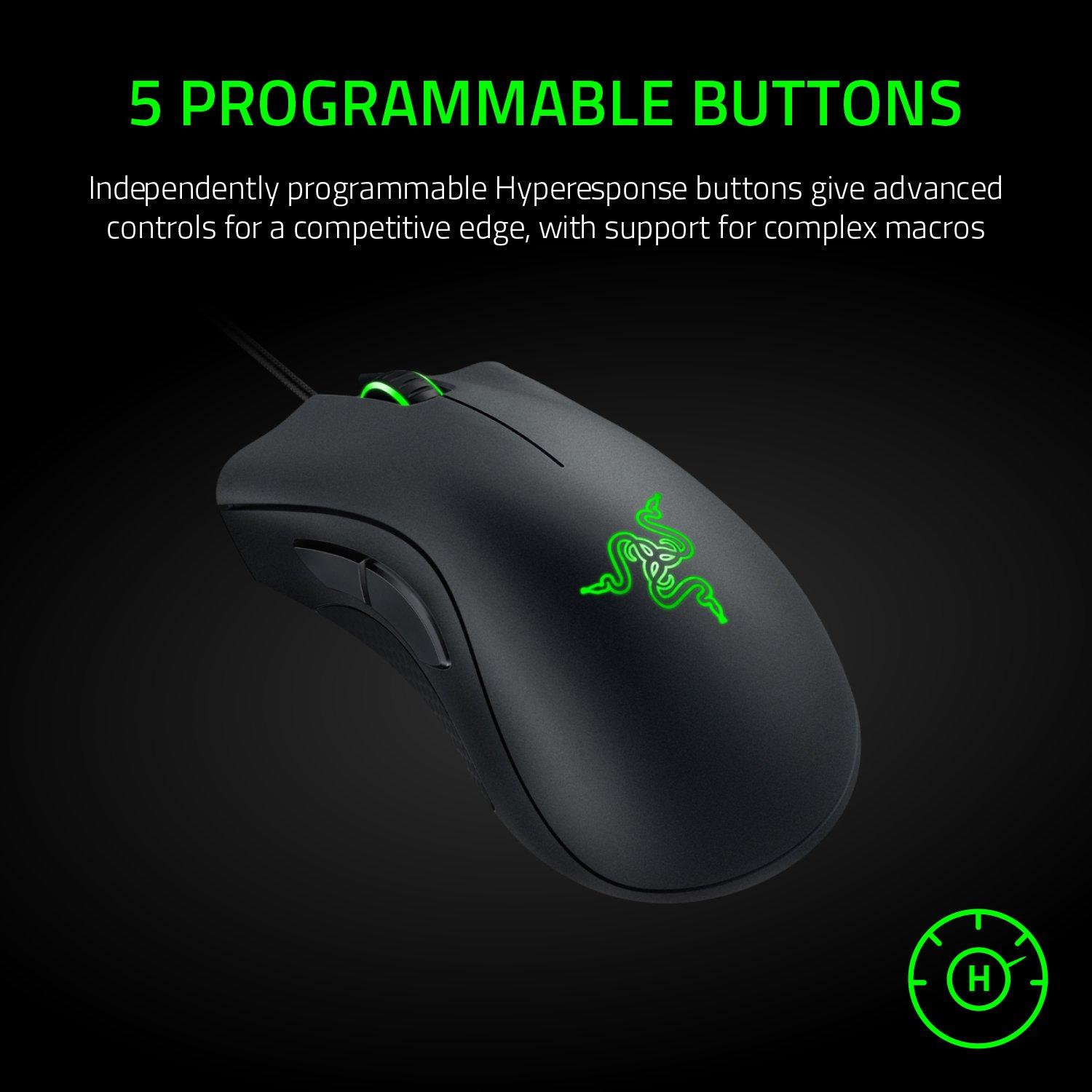 Black - Razer - DeathAdder Essential Mouse - Black - 8