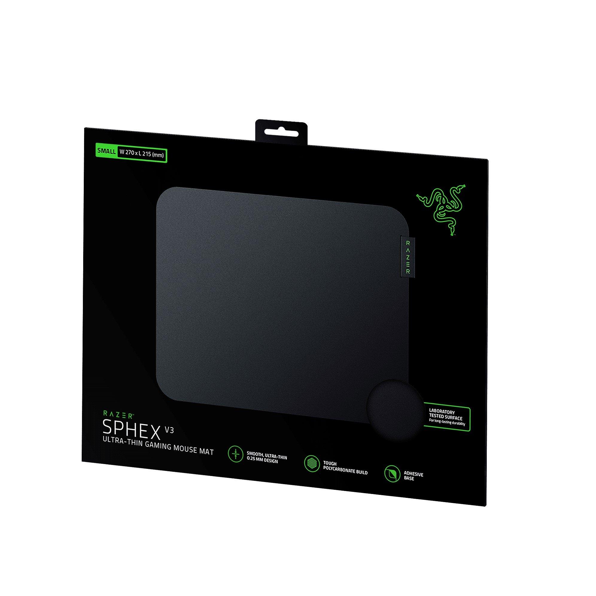 Black - Razer - Sphex V3 - Hard Gaming Mouse Mat - Small - 6
