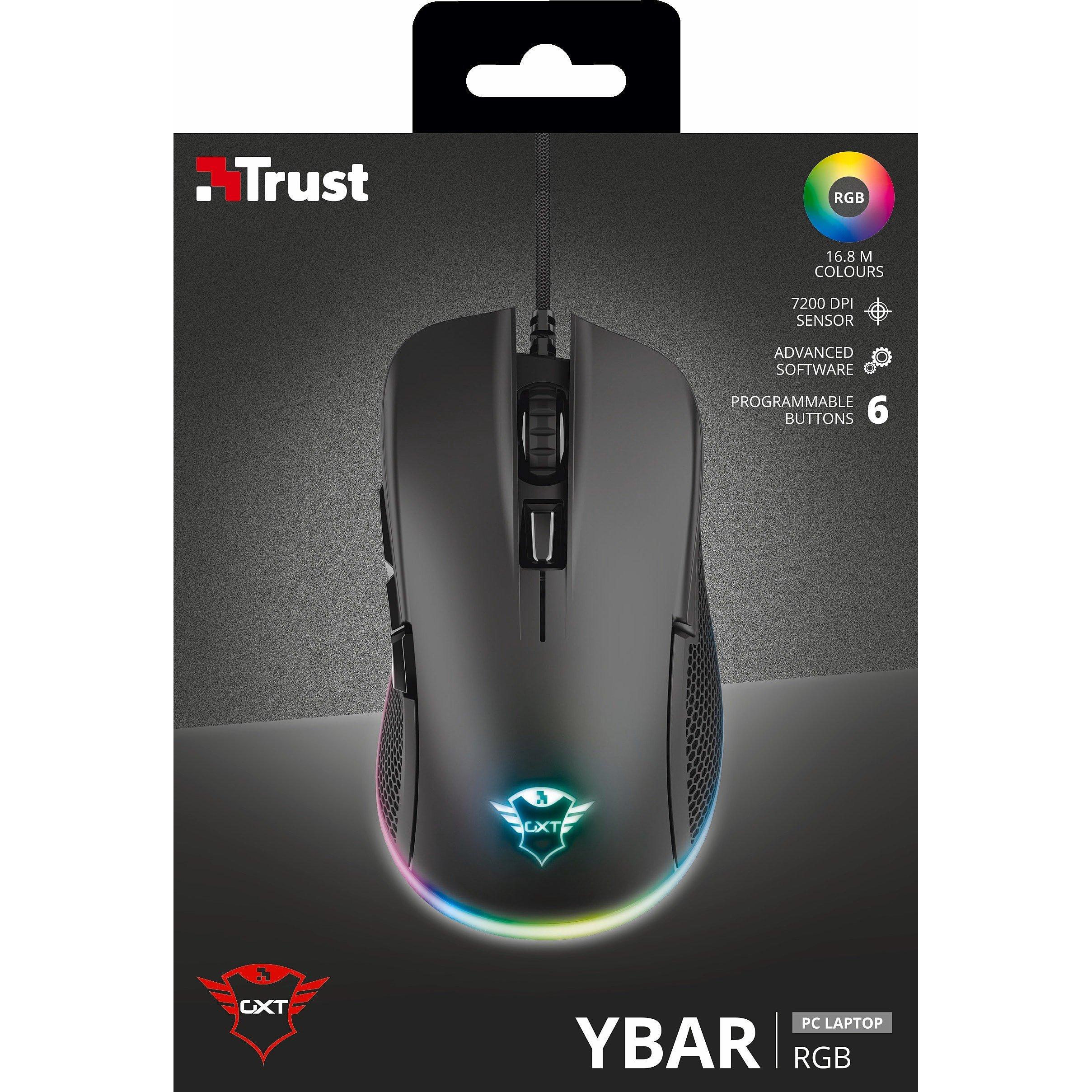 Black - Trust - Trust GXT 922 YBAR Gaming Mouse - Black - 2
